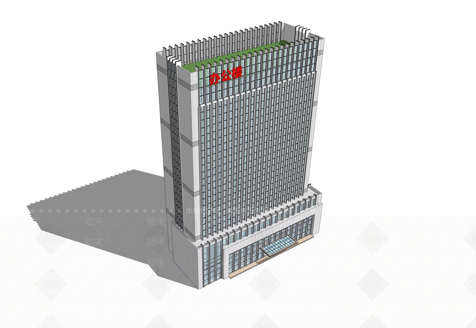 现代办公楼SU模型下载【ID:1174078866】
