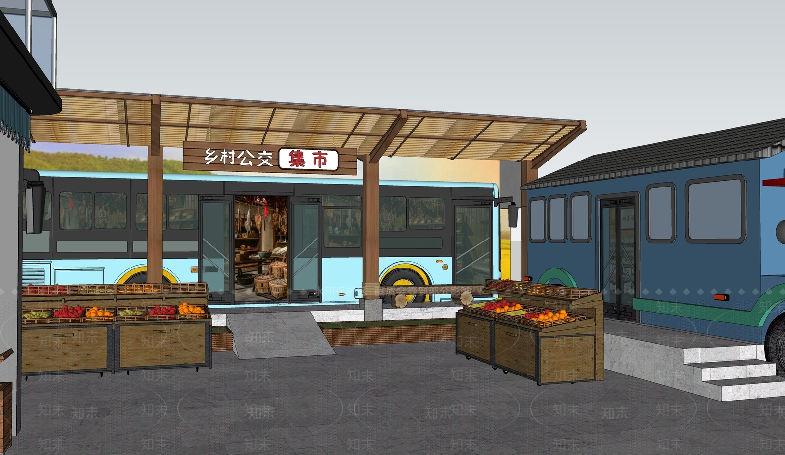 现代乡村庭院SU模型下载【ID:1174079941】