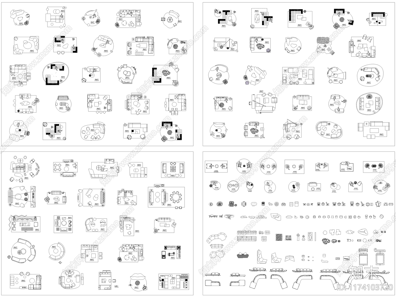 2024年全网爆款网红家装室内家具CAD图库施工图下载【ID:1174103720】