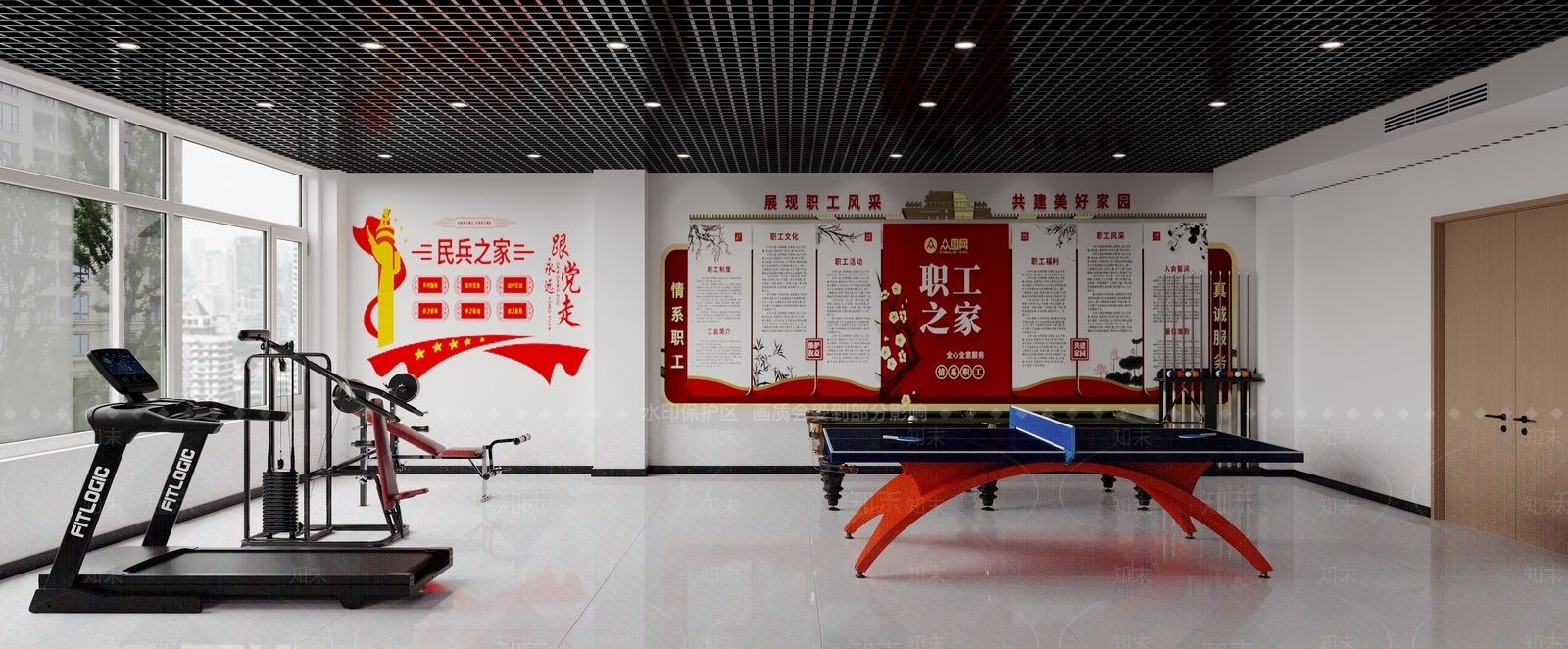 现代党政机关3D模型下载【ID:1174104272】