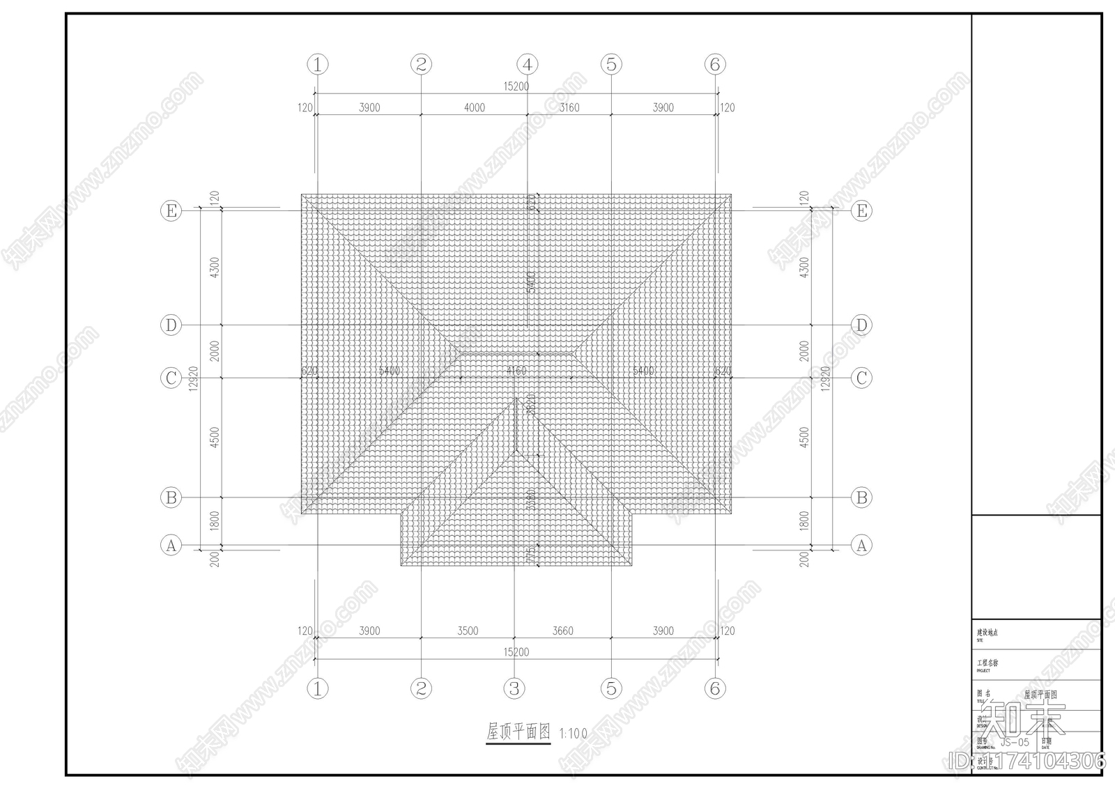 欧式别墅建筑cad施工图下载【ID:1174104306】