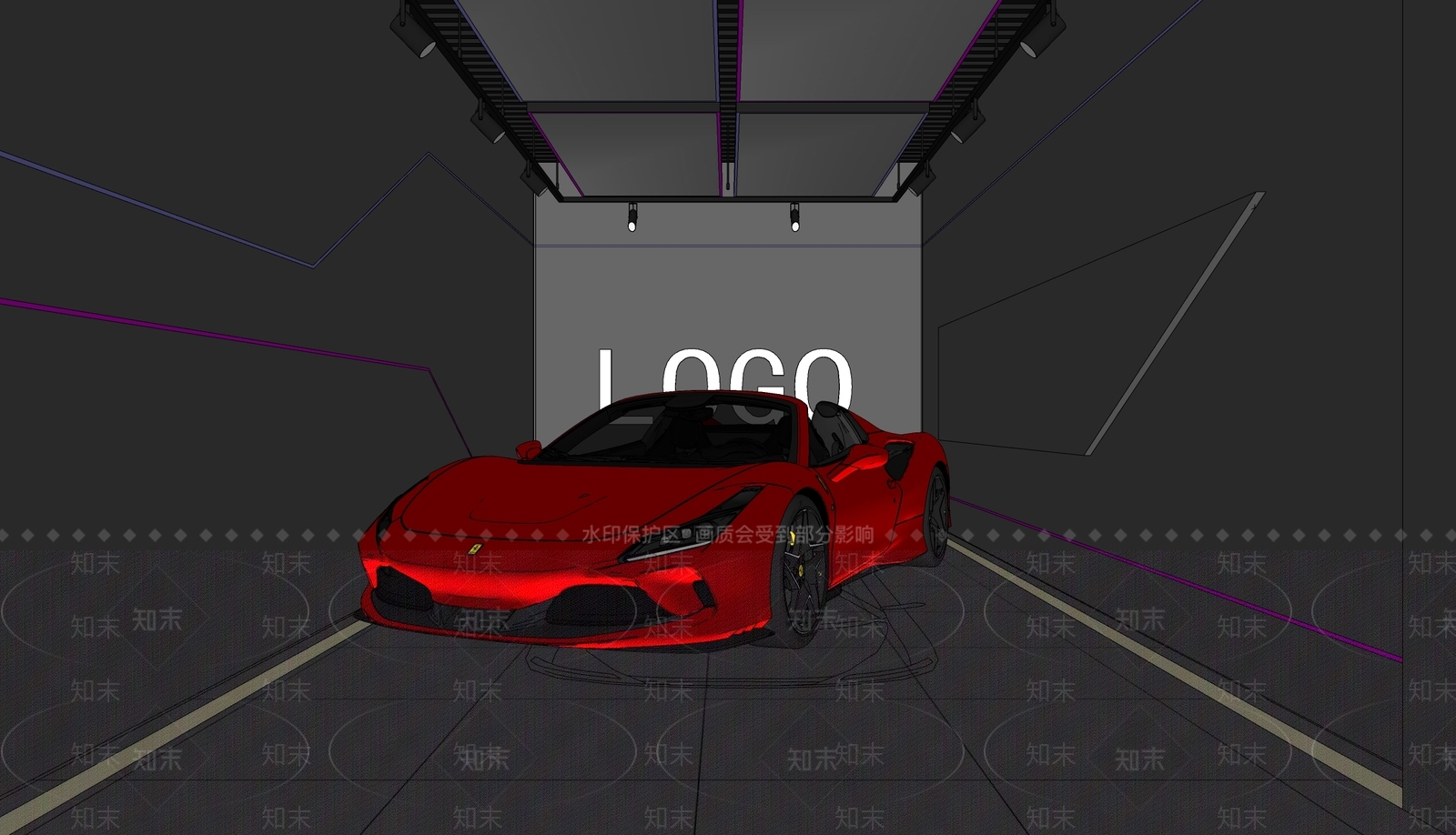 现代工业汽车4S店SU模型下载【ID:1174107968】