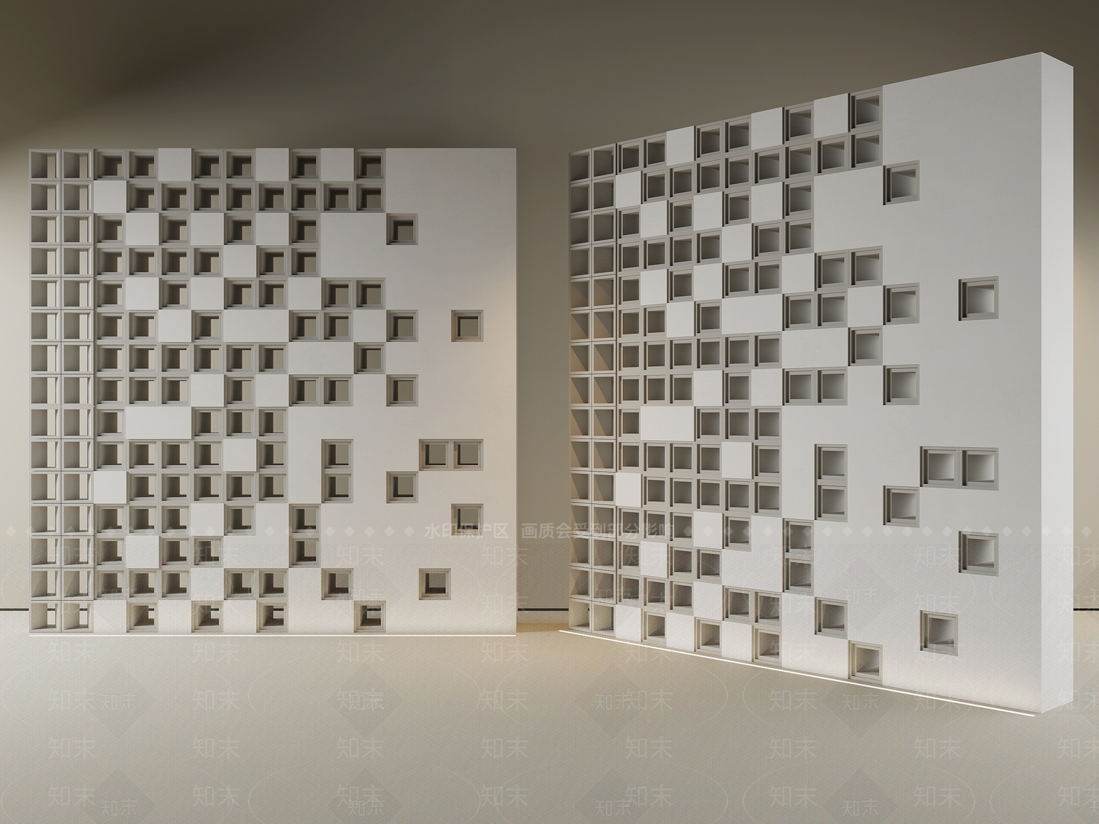 现代极简背景墙SU模型下载【ID:1174112104】