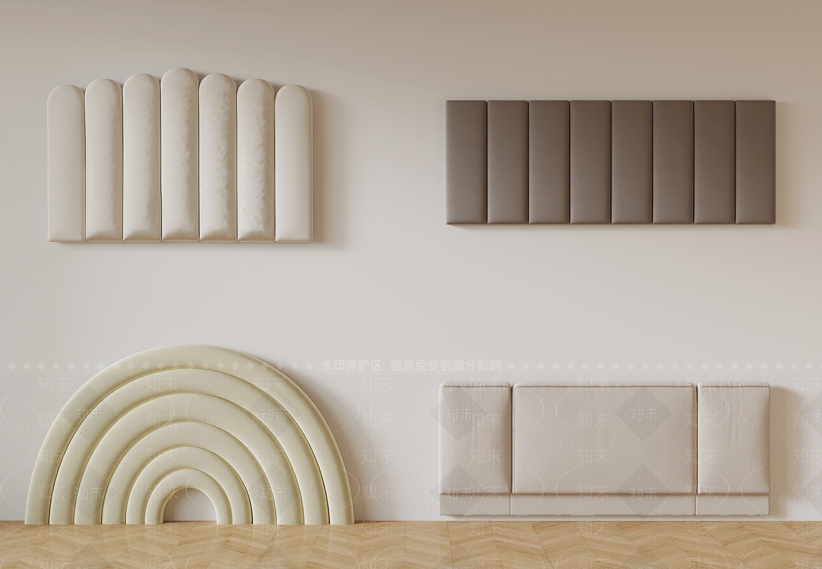 现代床品3D模型下载【ID:1174128090】