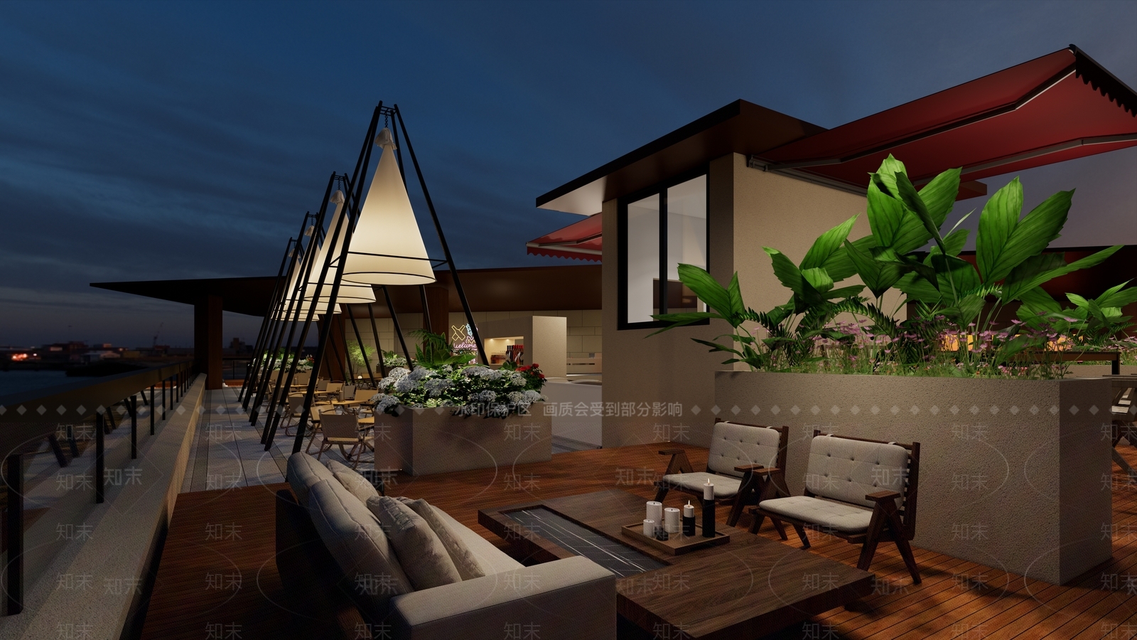 现代其他酒店空间SU模型下载【ID:1174136391】