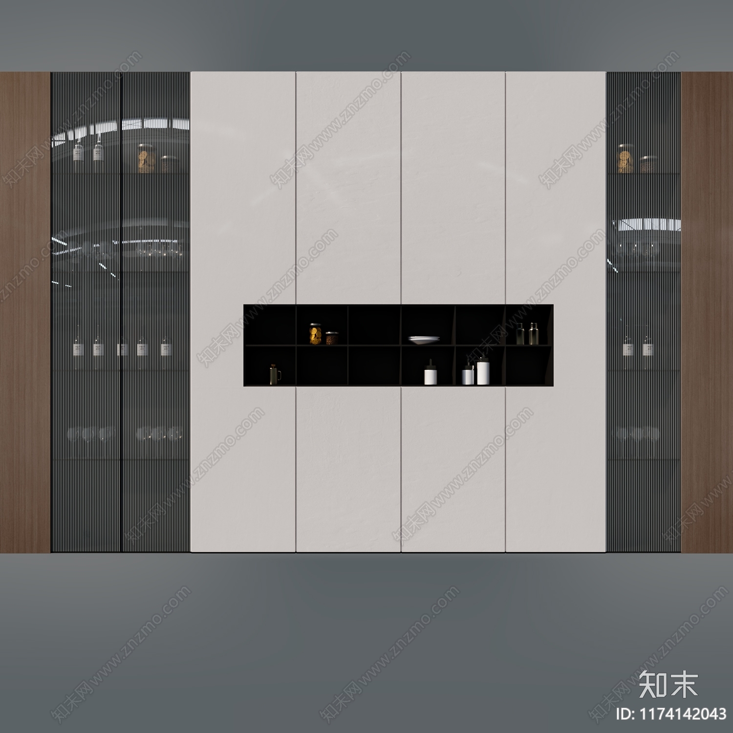 现代轻奢酒柜3D模型下载【ID:1174142043】