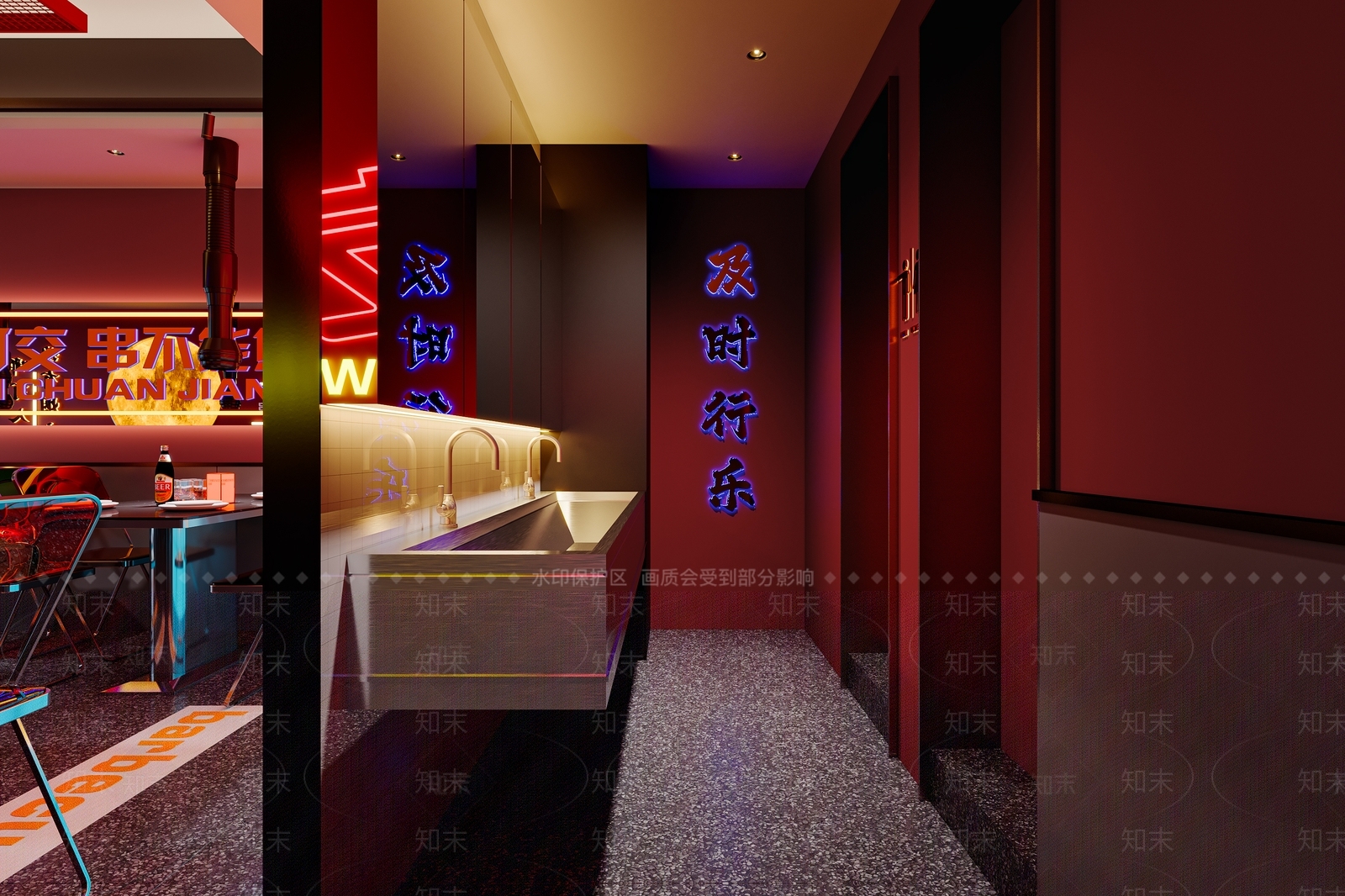 现代烧烤店3D模型下载【ID:1174147599】