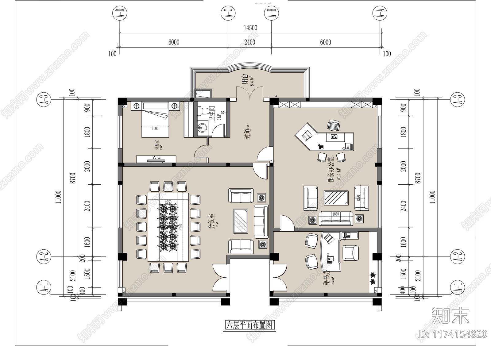 现代办公室cad施工图下载【ID:1174154820】
