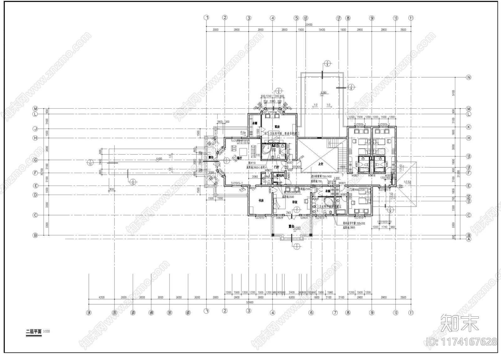 欧式酒店建筑cad施工图下载【ID:1174167628】