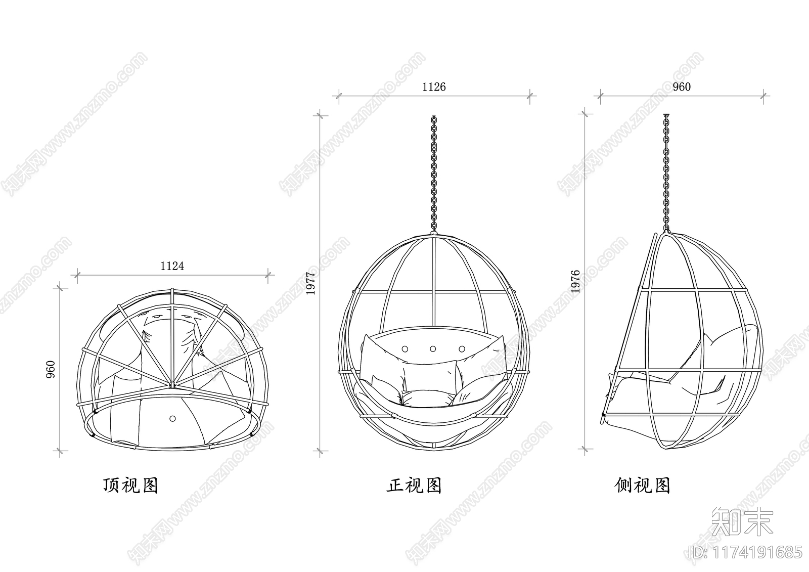 现代西餐厅cad施工图下载【ID:1174191685】