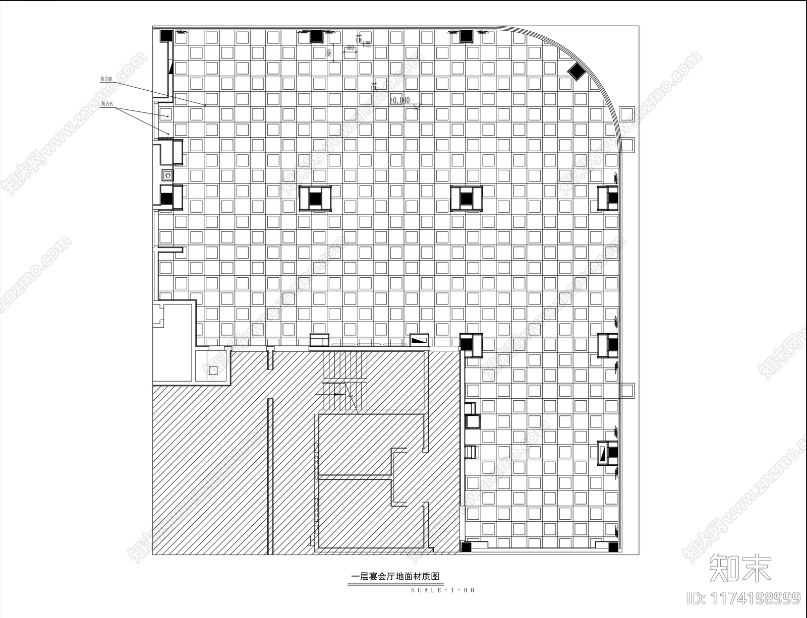 新中式其他餐饮空间施工图下载【ID:1174198999】