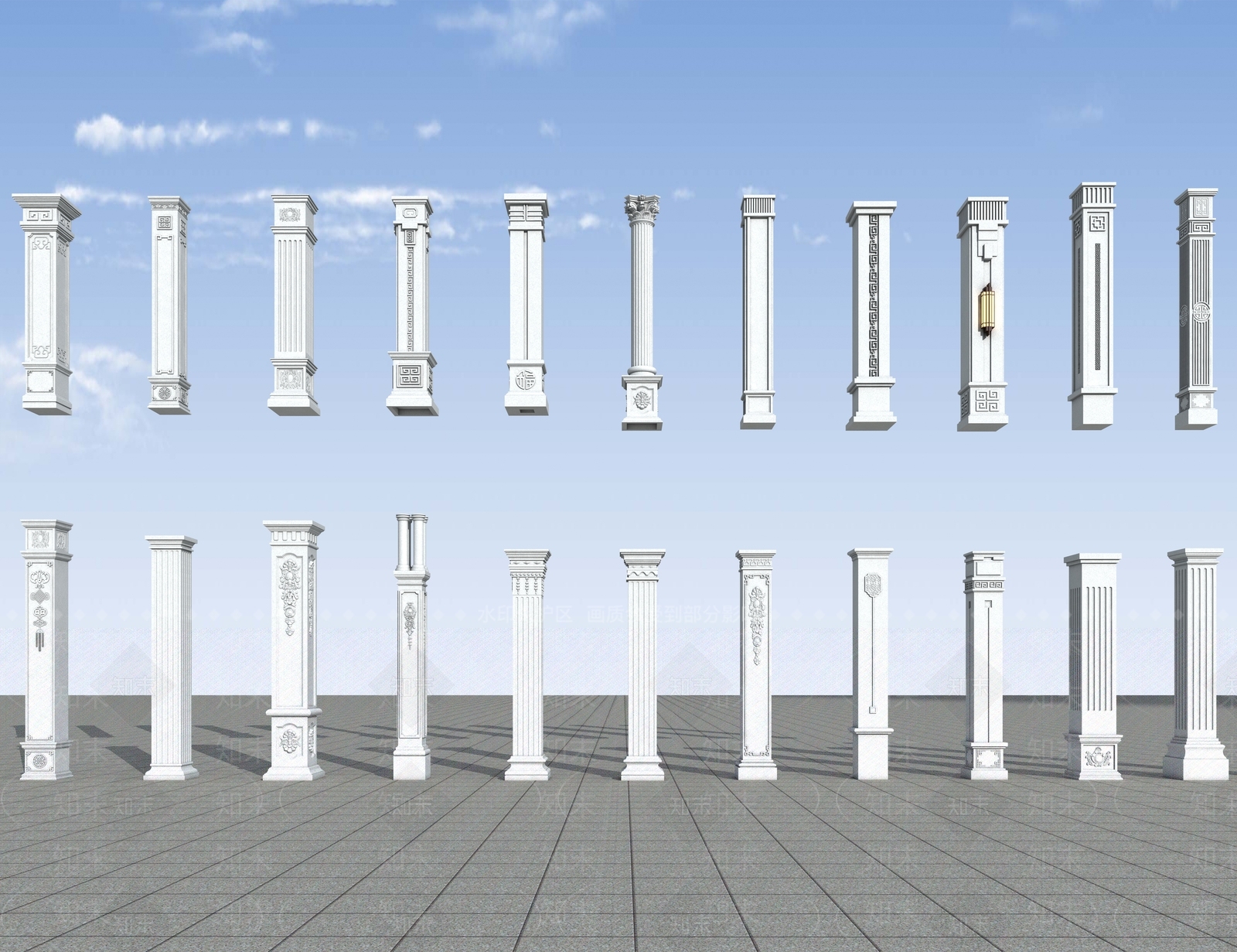 新中式欧式其他建筑外观3D模型下载【ID:1174206269】