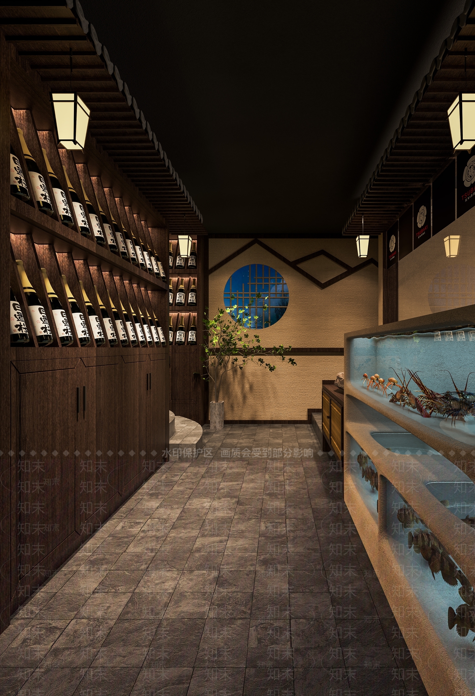 日式其他餐饮空间3D模型下载【ID:1174217340】