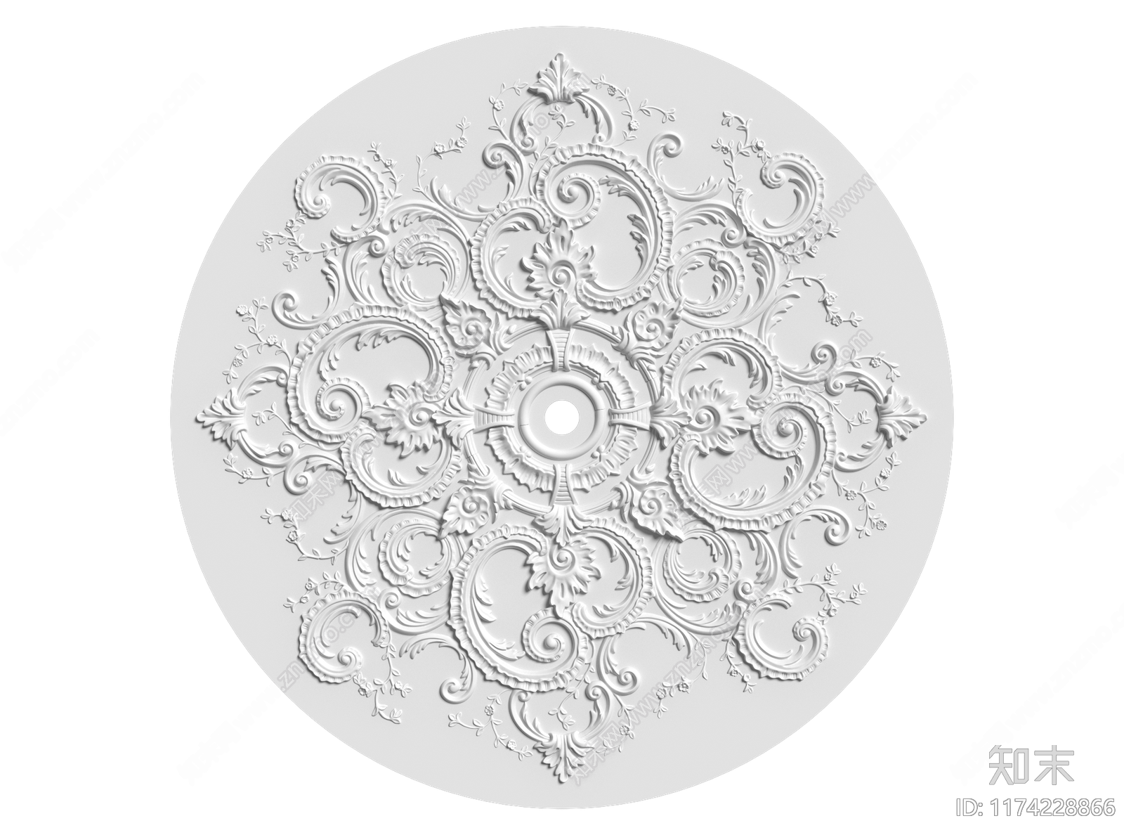 法式美式雕花3D模型下载【ID:1174228866】