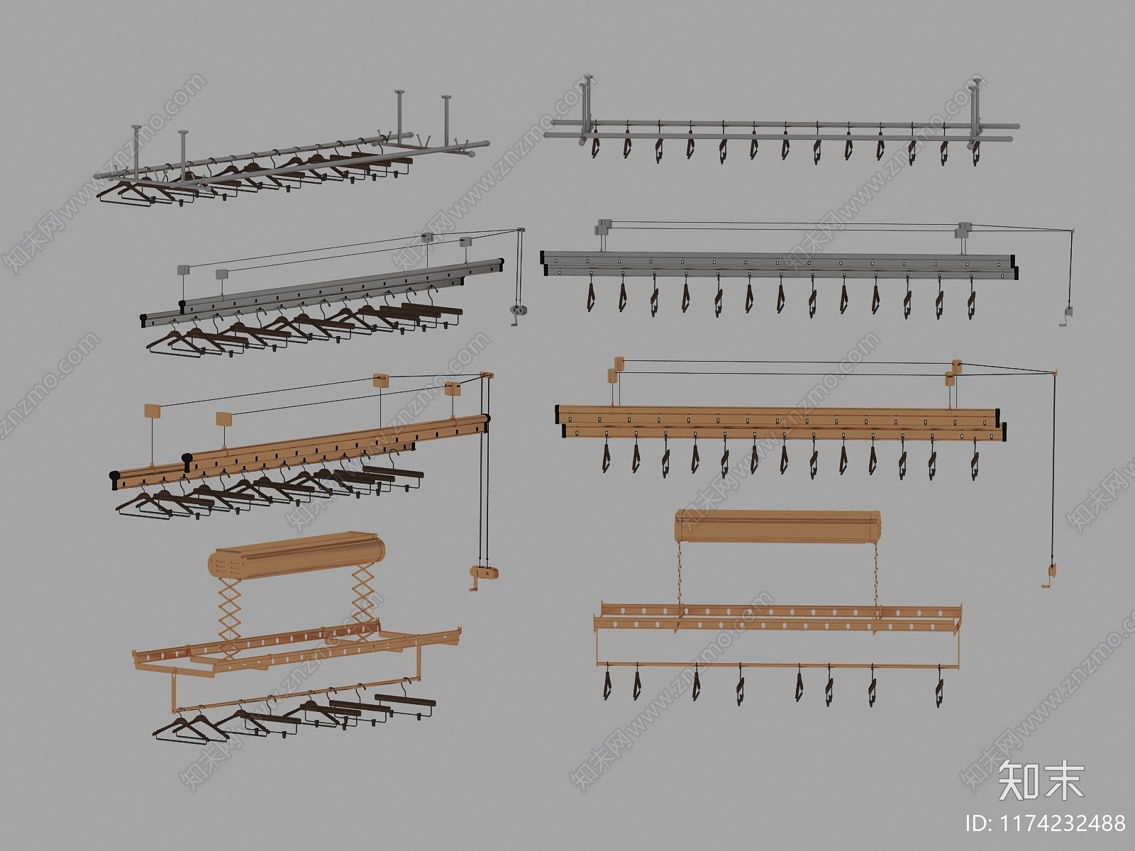 晾衣架3D模型下载【ID:1174232488】