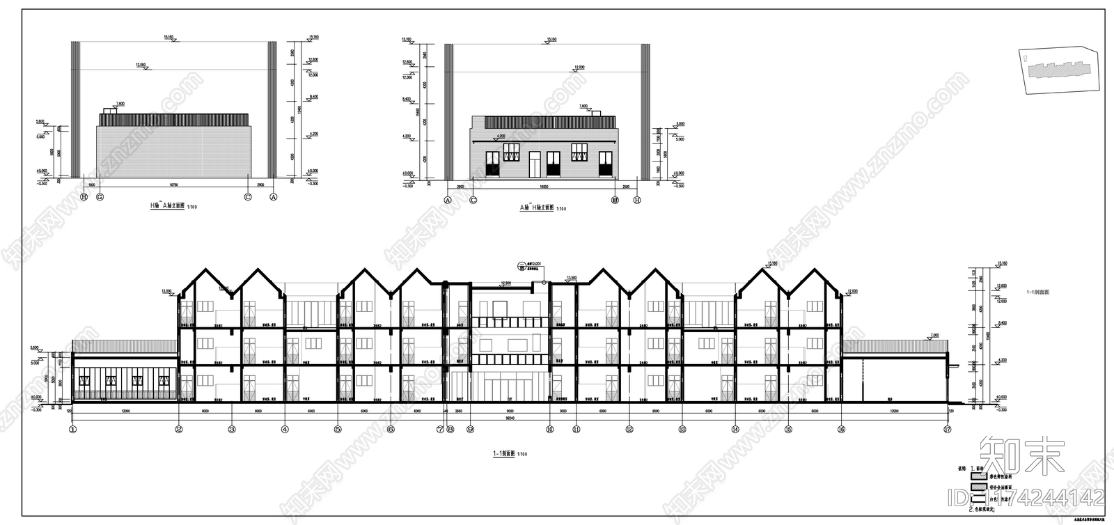 现代幼儿园建筑cad施工图下载【ID:1174244142】