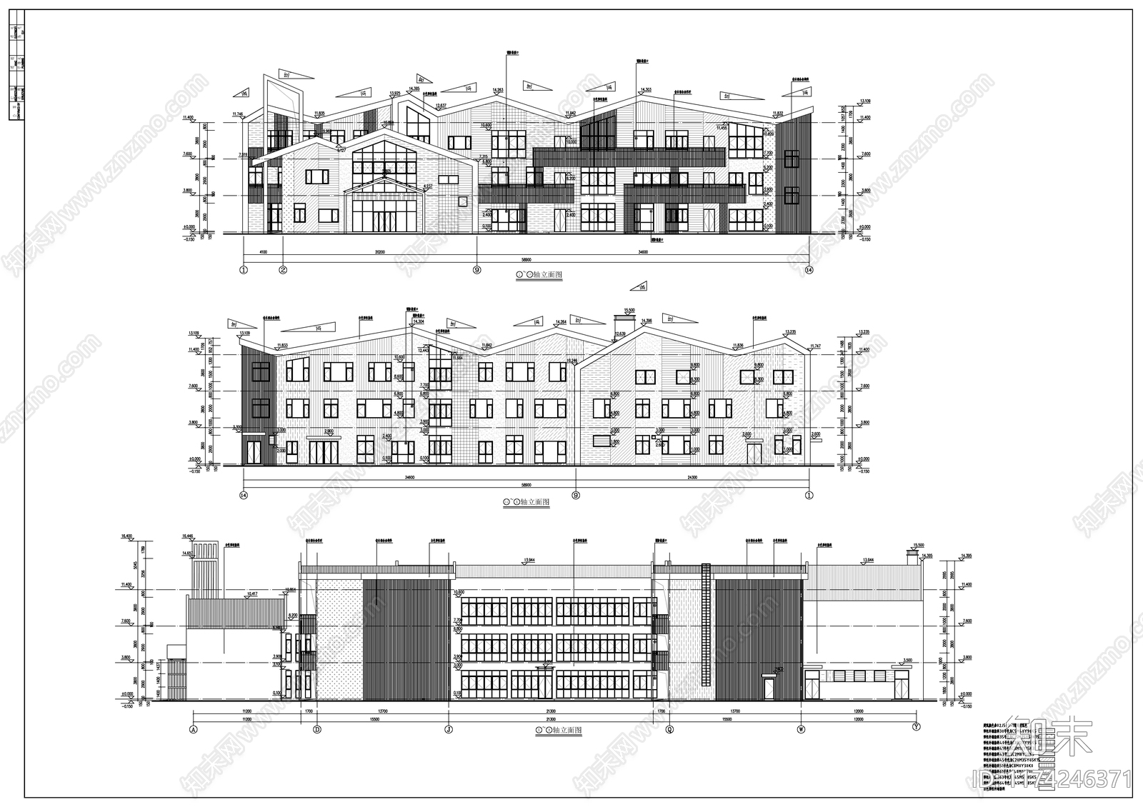 现代幼儿园建筑cad施工图下载【ID:1174246371】