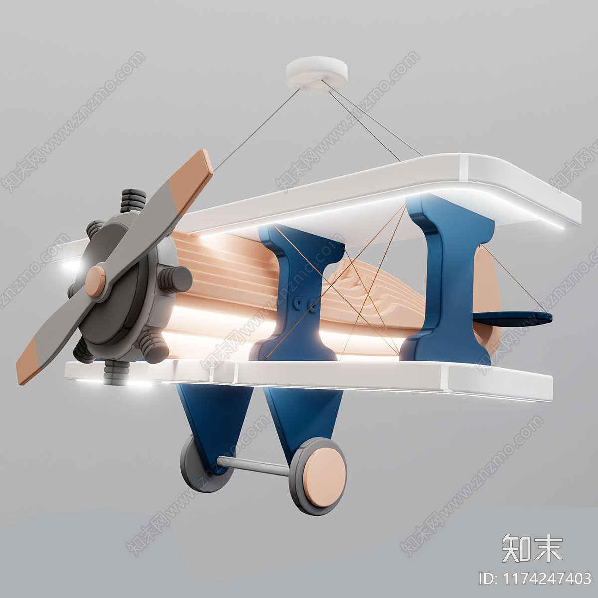 现代吊灯3D模型下载【ID:1174247403】