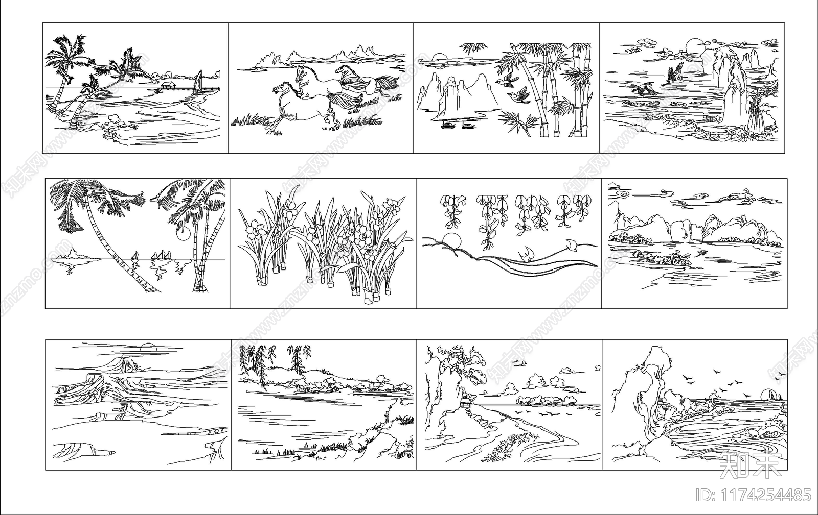 新中式中式其他图库施工图下载【ID:1174254485】