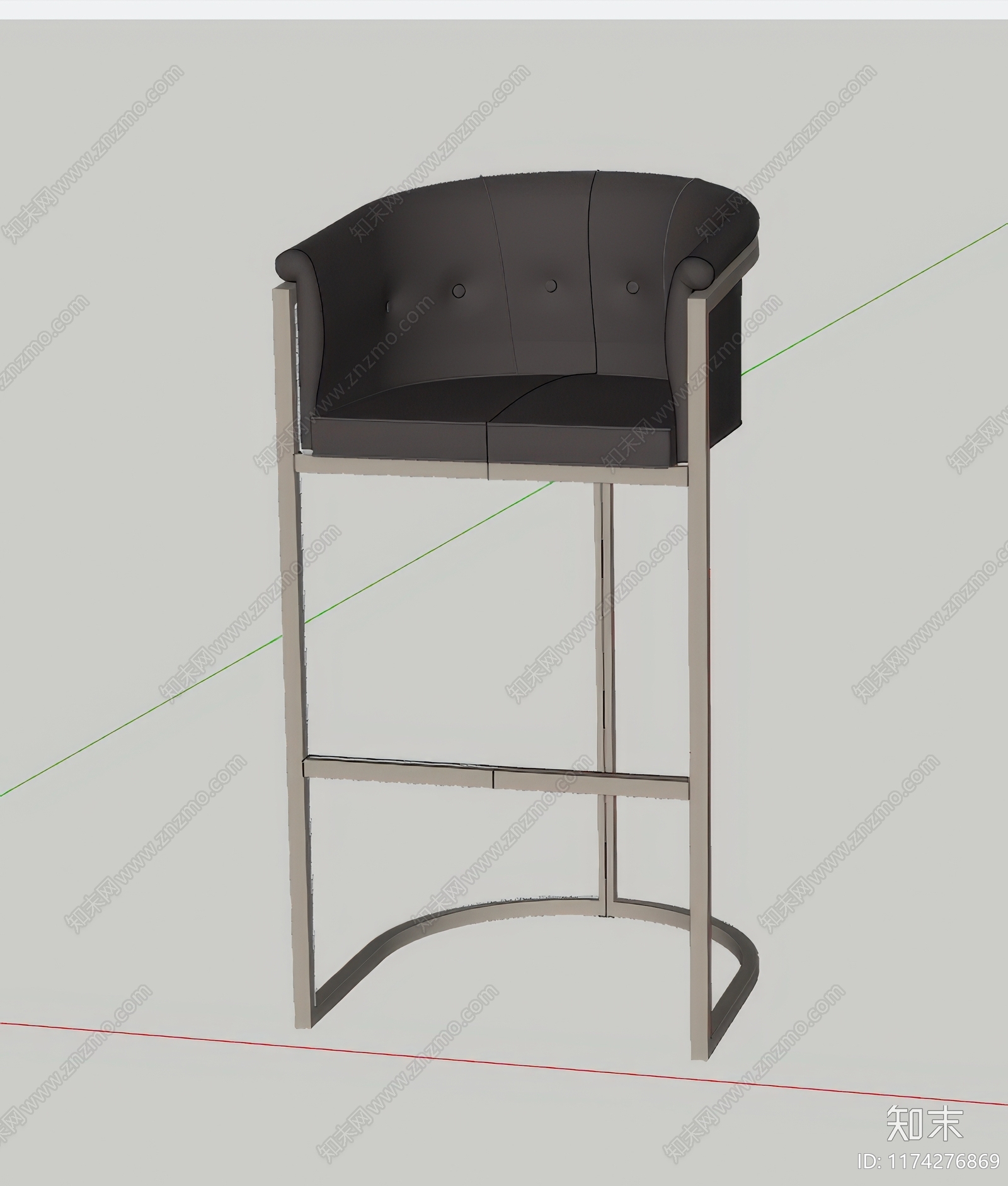 现代吧椅SU模型下载【ID:1174276869】