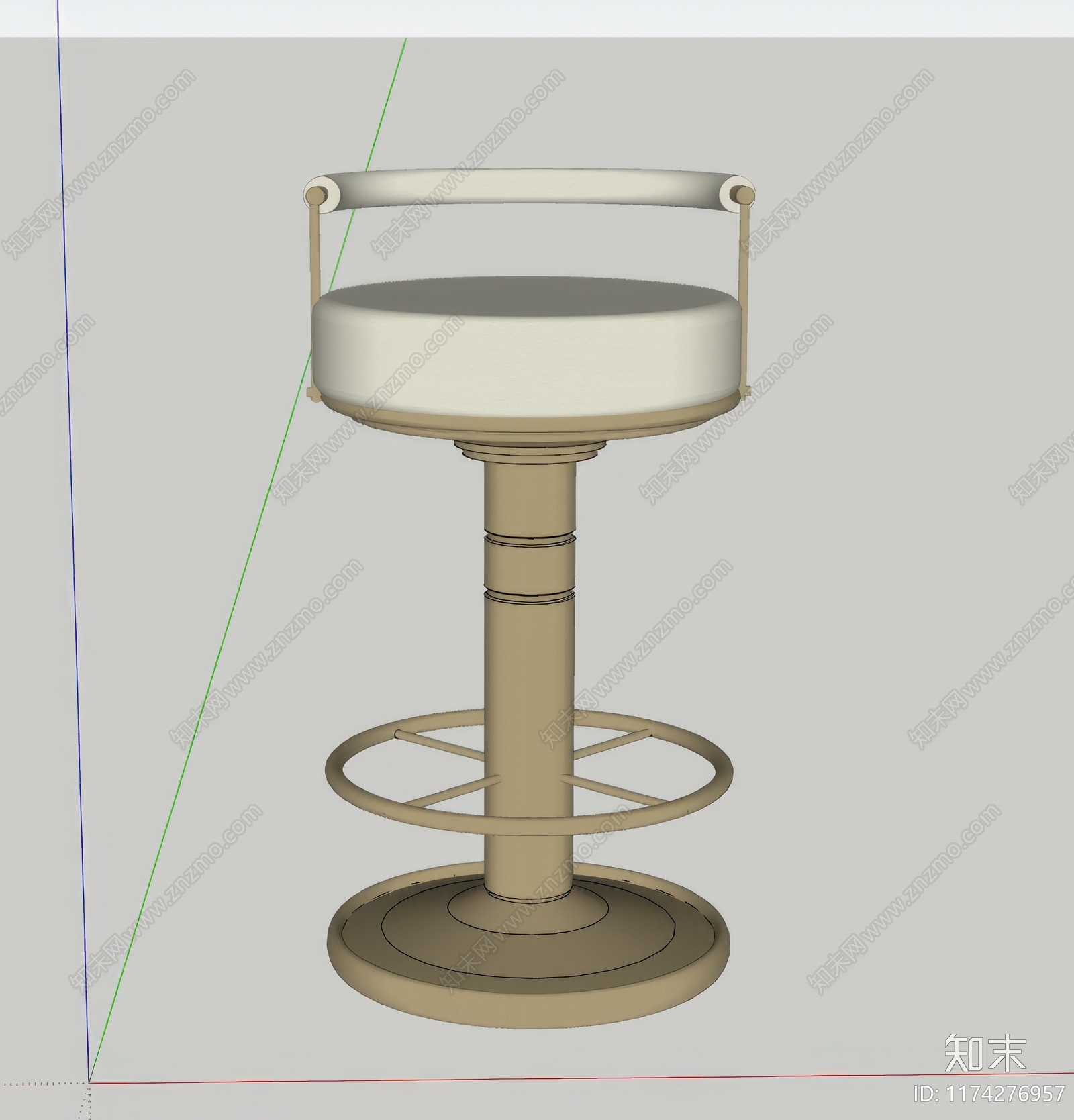 现代吧椅SU模型下载【ID:1174276957】