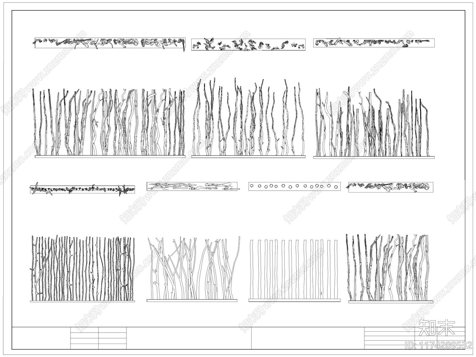 现代栏杆施工图下载【ID:1174289532】