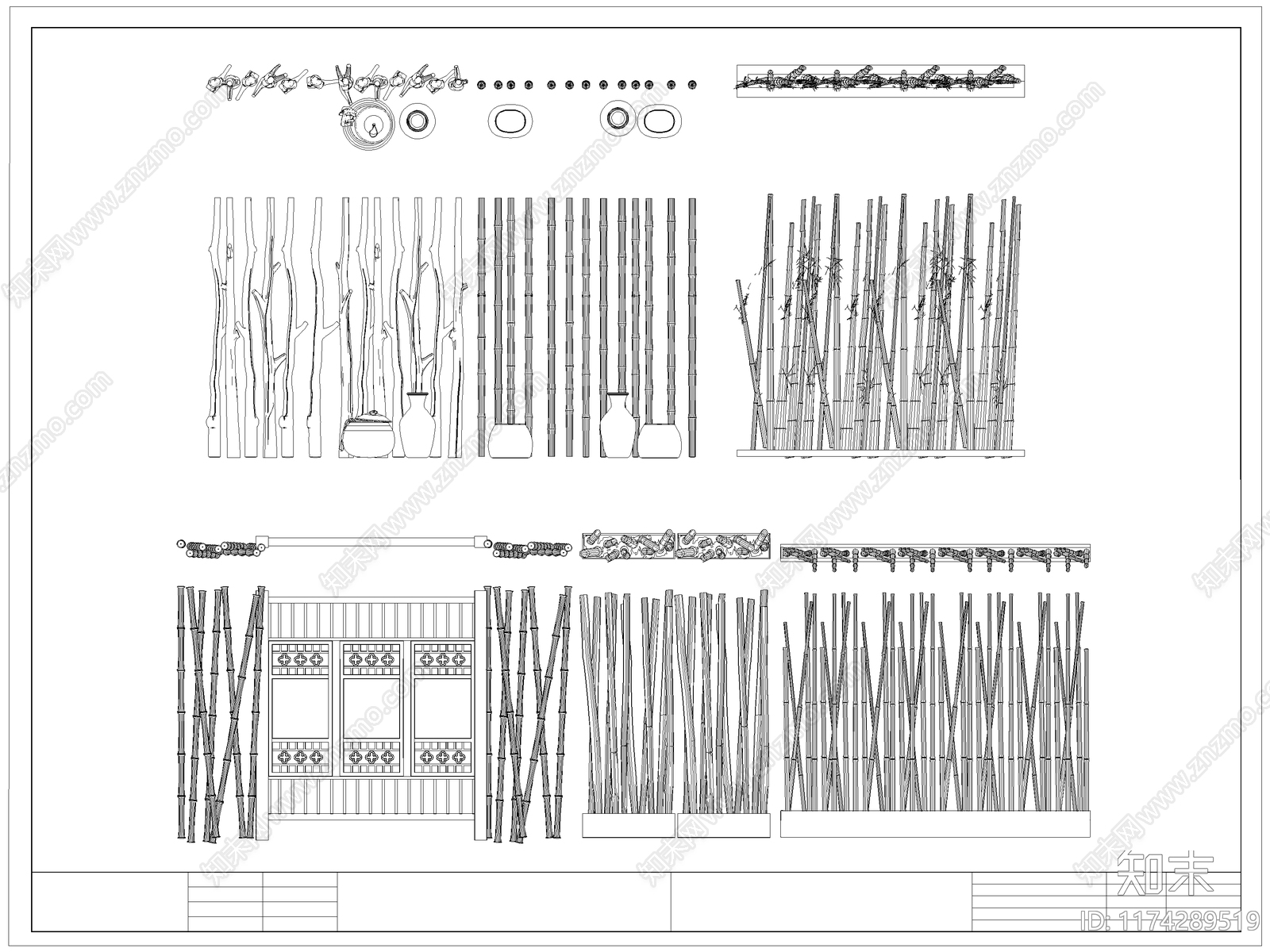 现代栏杆施工图下载【ID:1174289519】