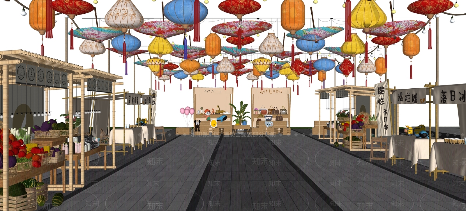 摊位SU模型下载【ID:1174295879】
