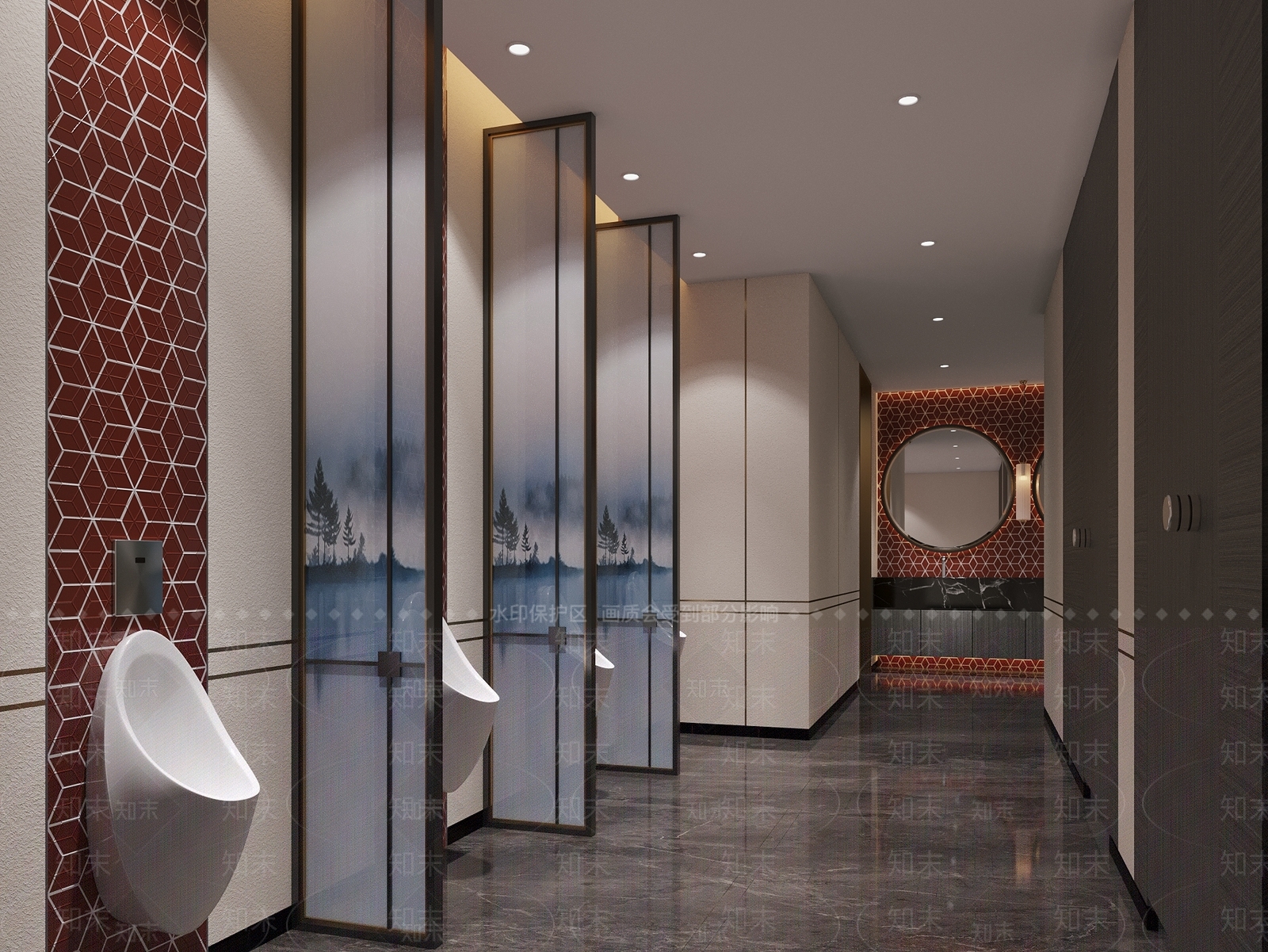 新中式现代酒店3D模型下载【ID:1174299806】
