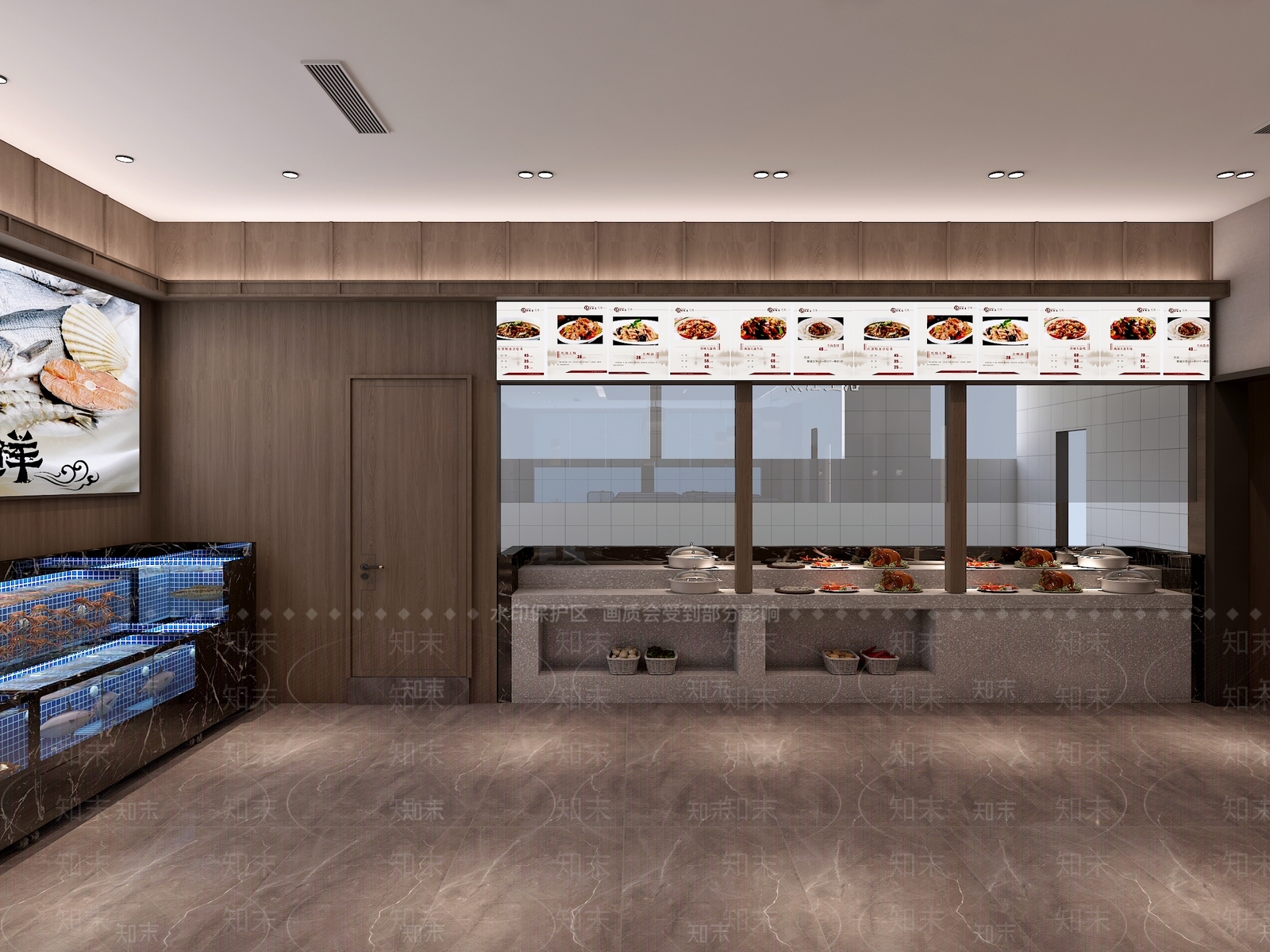 新中式自助餐厅3D模型下载【ID:1214792009】