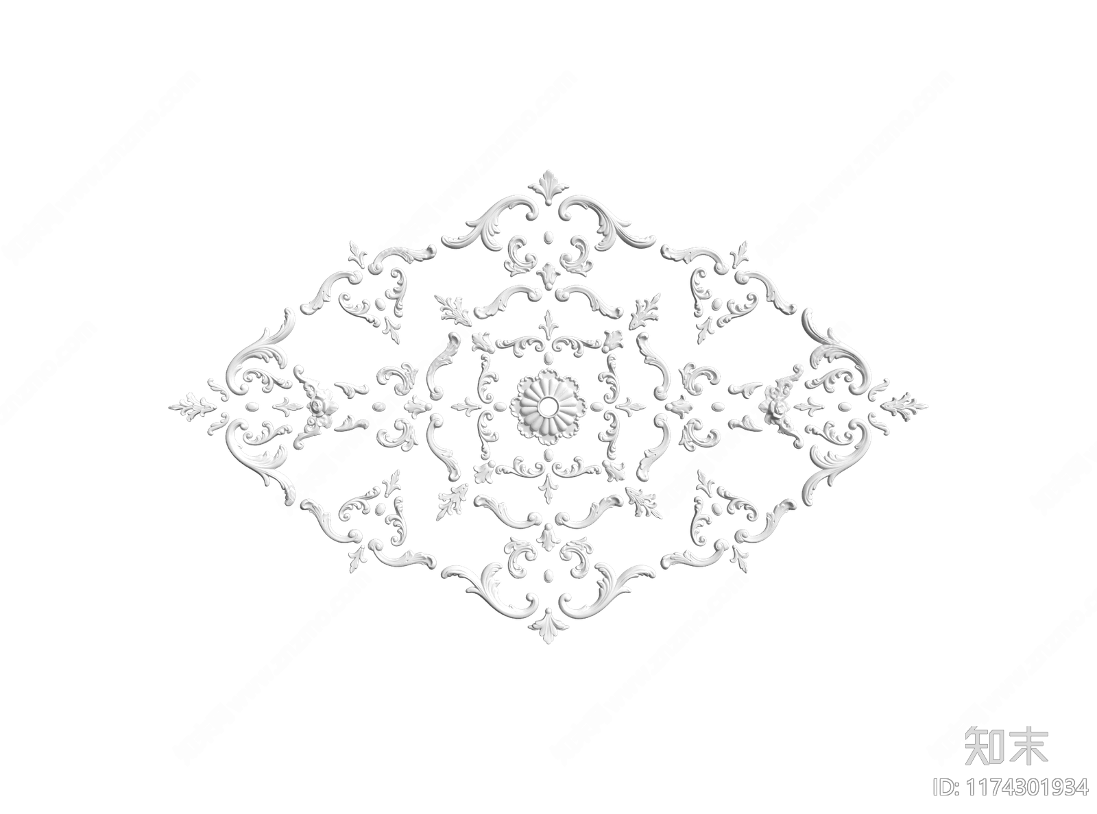法式欧式雕花3D模型下载【ID:1174301934】