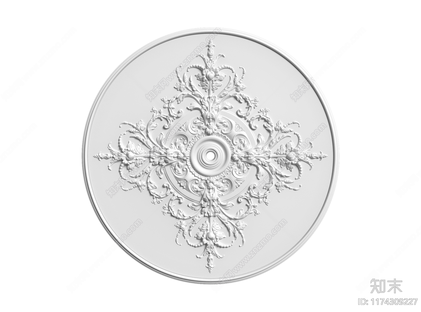 法式欧式雕花3D模型下载【ID:1174309227】