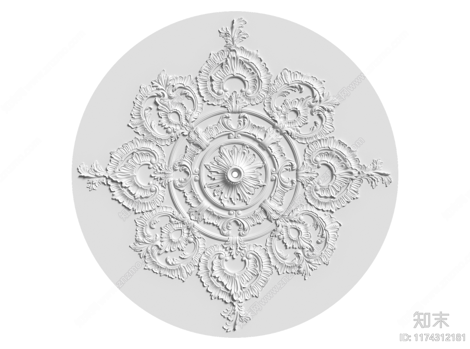 美式欧式雕花3D模型下载【ID:1174312181】
