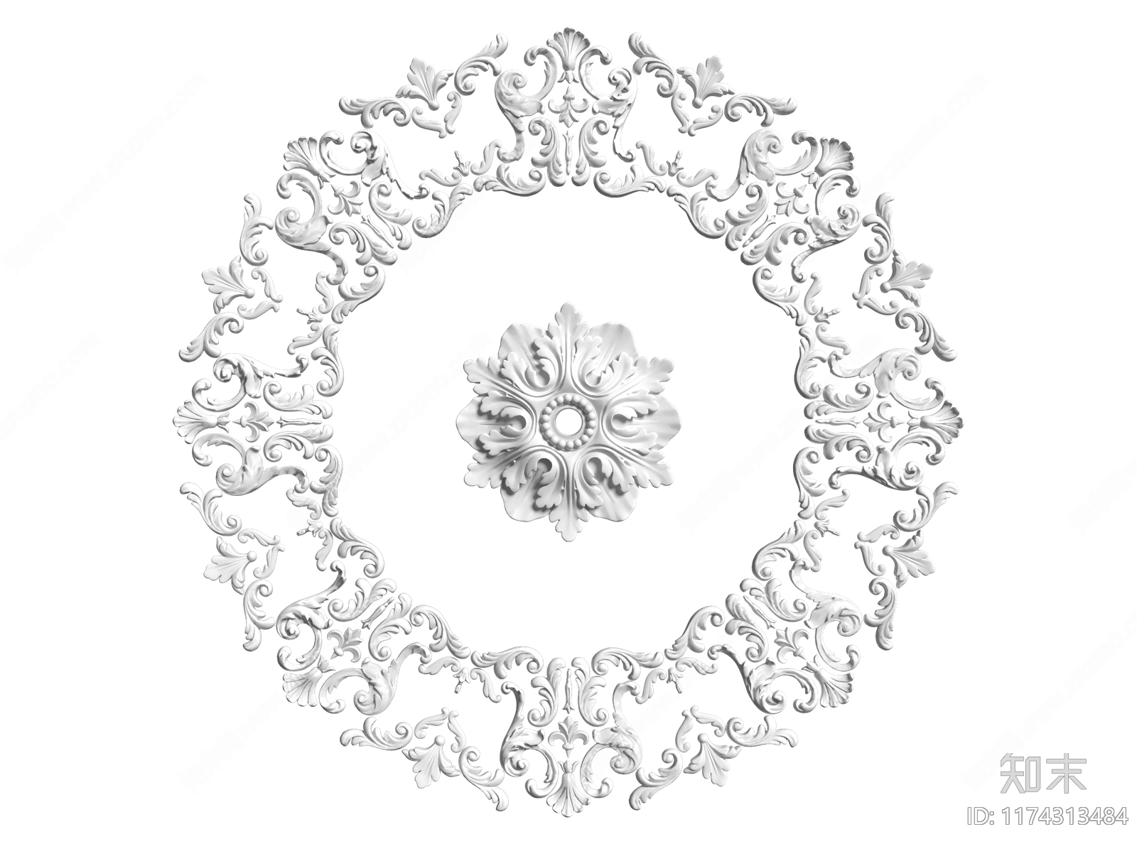 美式欧式雕花3D模型下载【ID:1174313484】