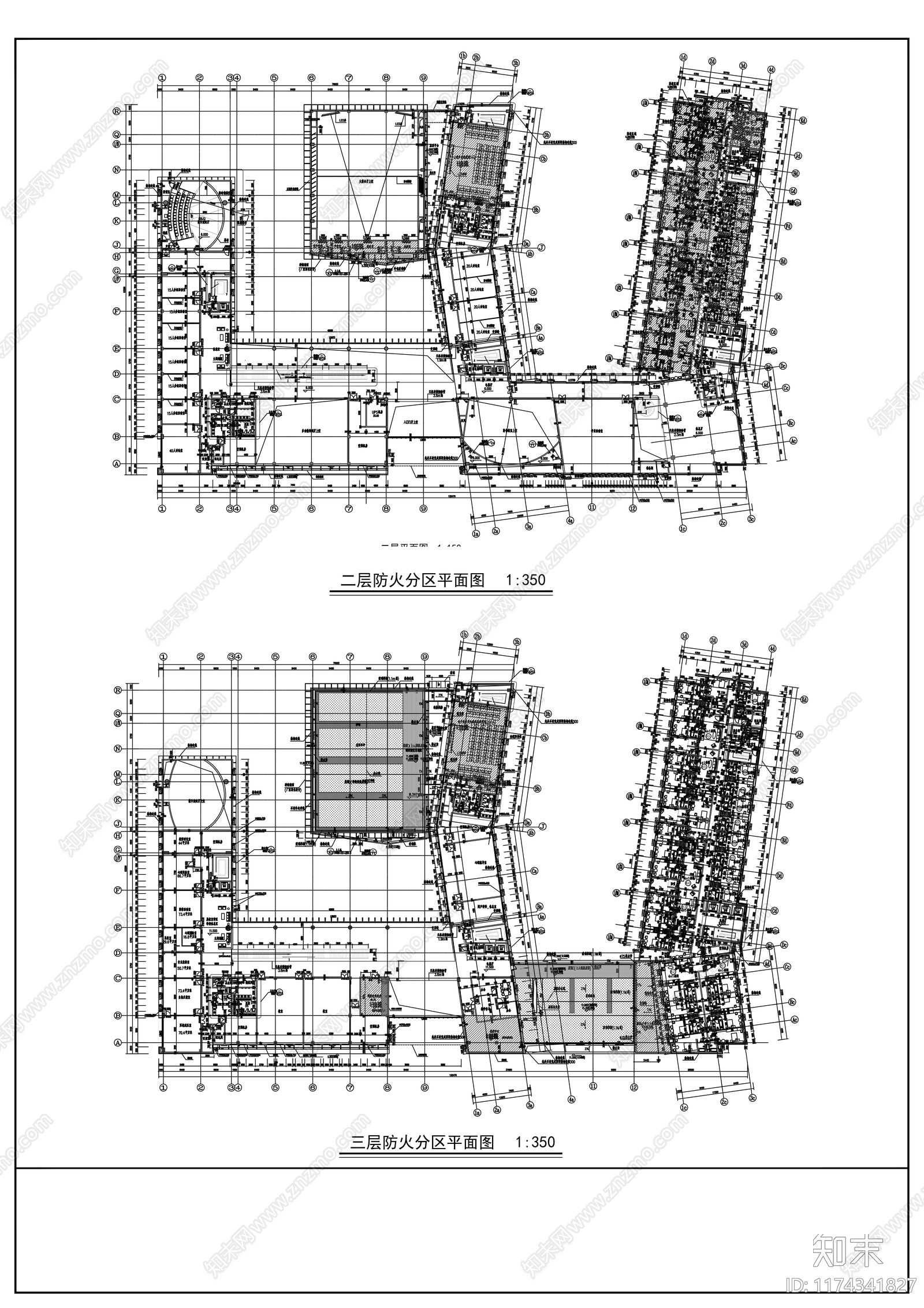 现代住宅楼建筑cad施工图下载【ID:1174341827】