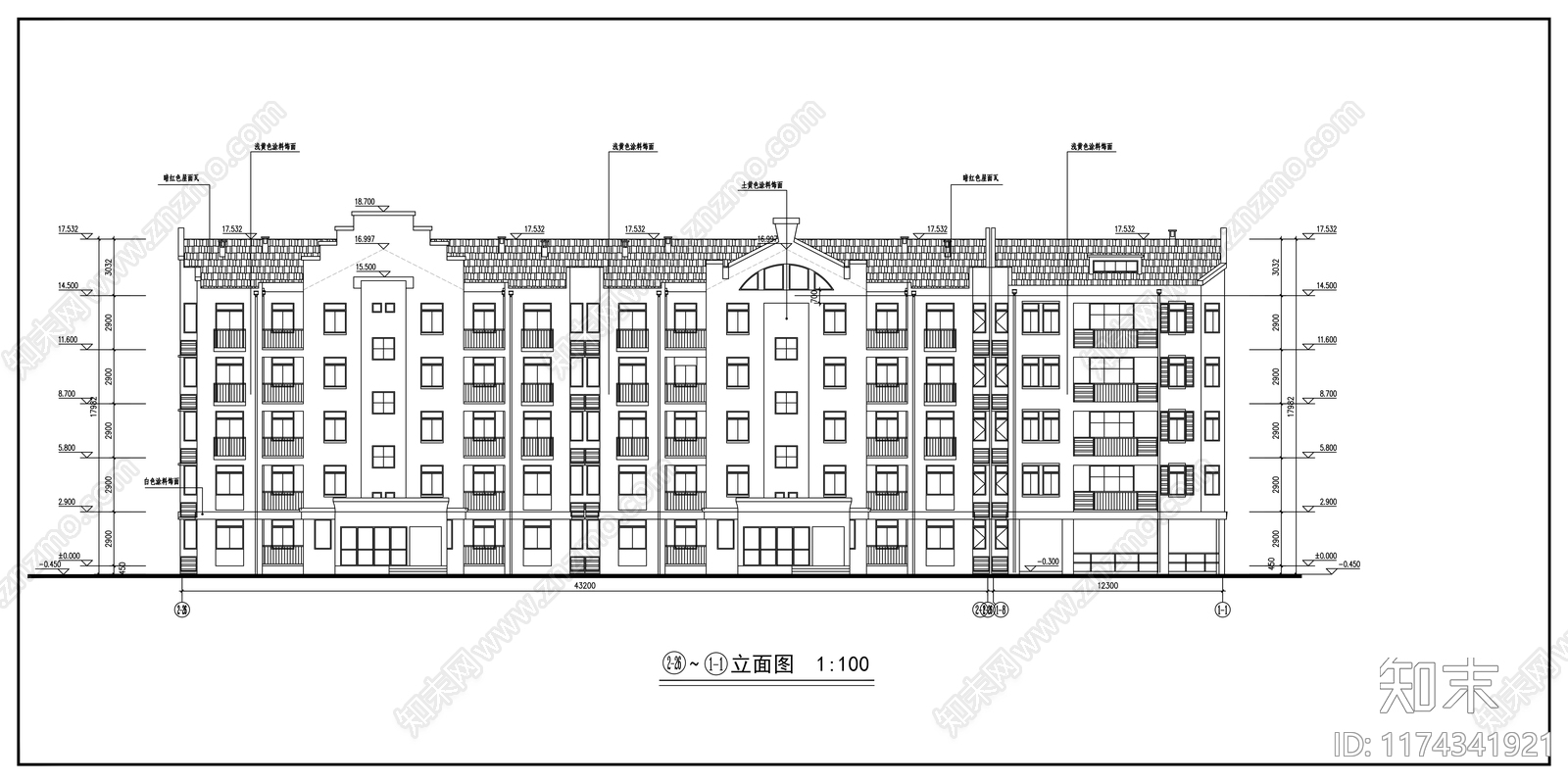 现代住宅楼建筑施工图下载【ID:1174341921】