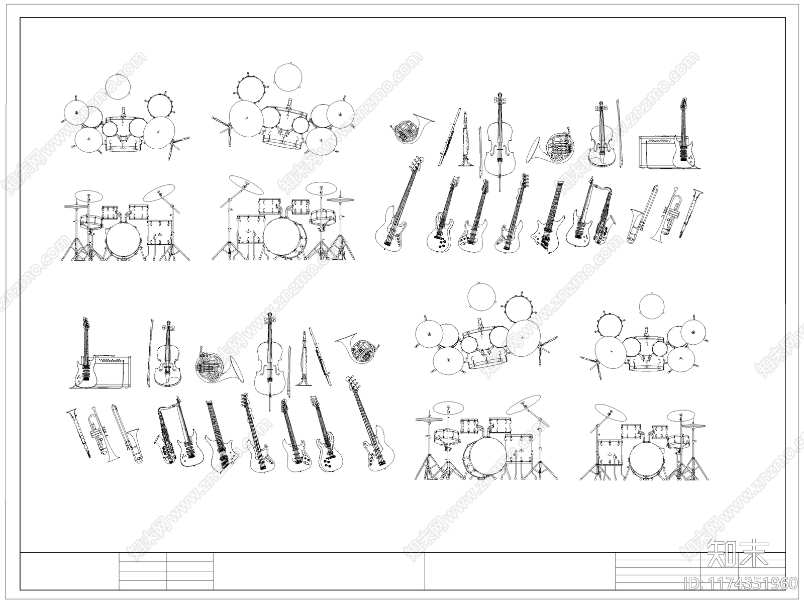 现代乐器施工图下载【ID:1174351960】