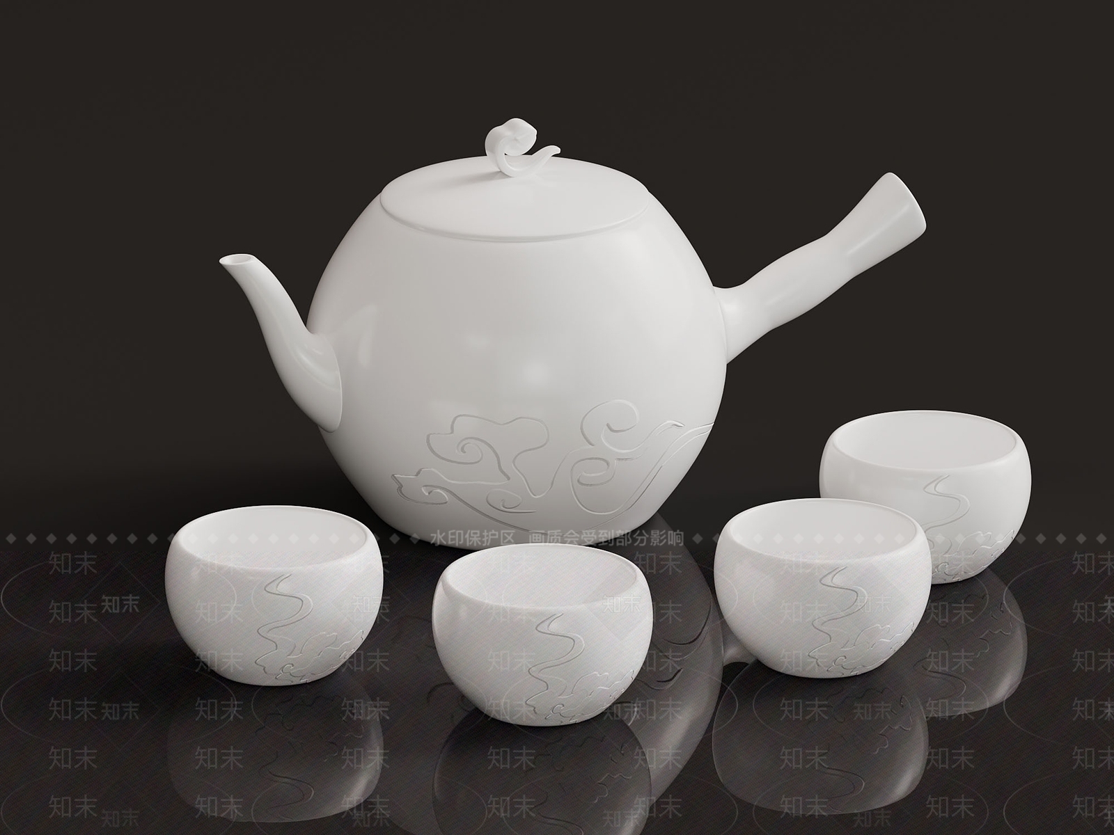 茶具SU模型下载【ID:1174362975】
