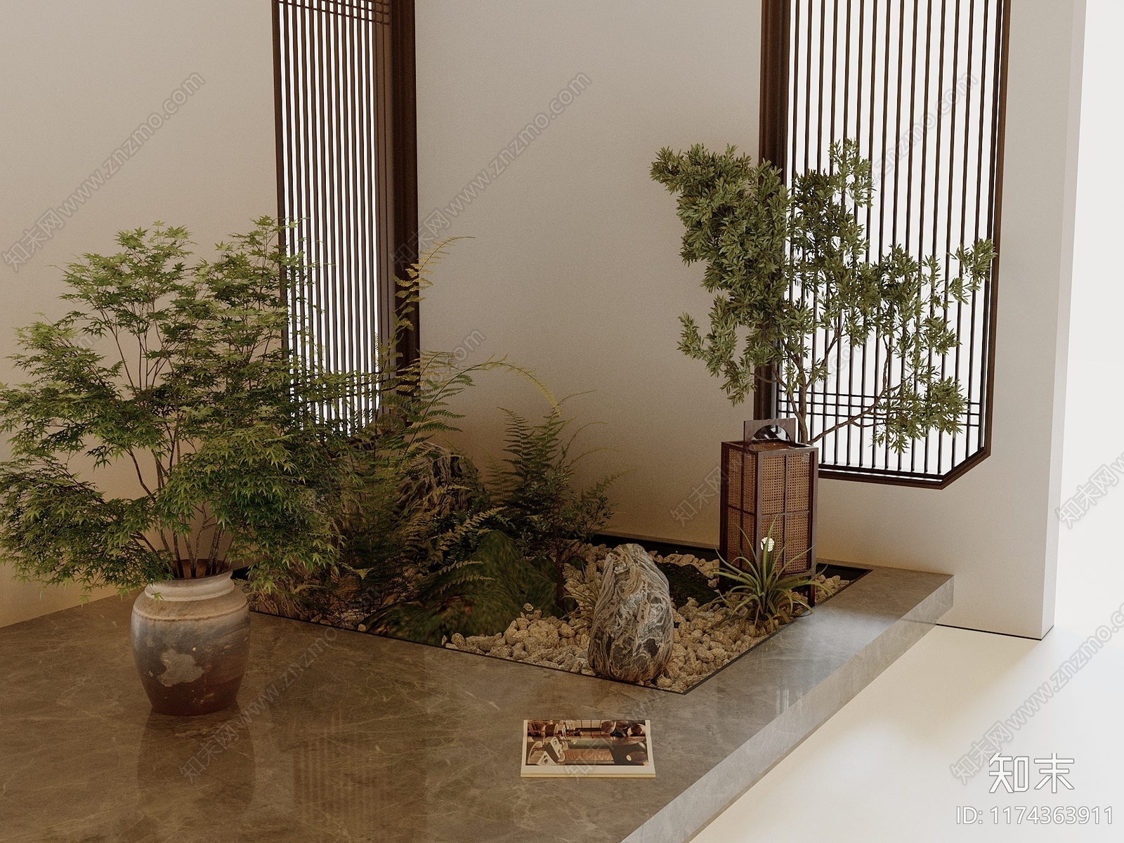 植物堆3D模型下载【ID:1174363911】