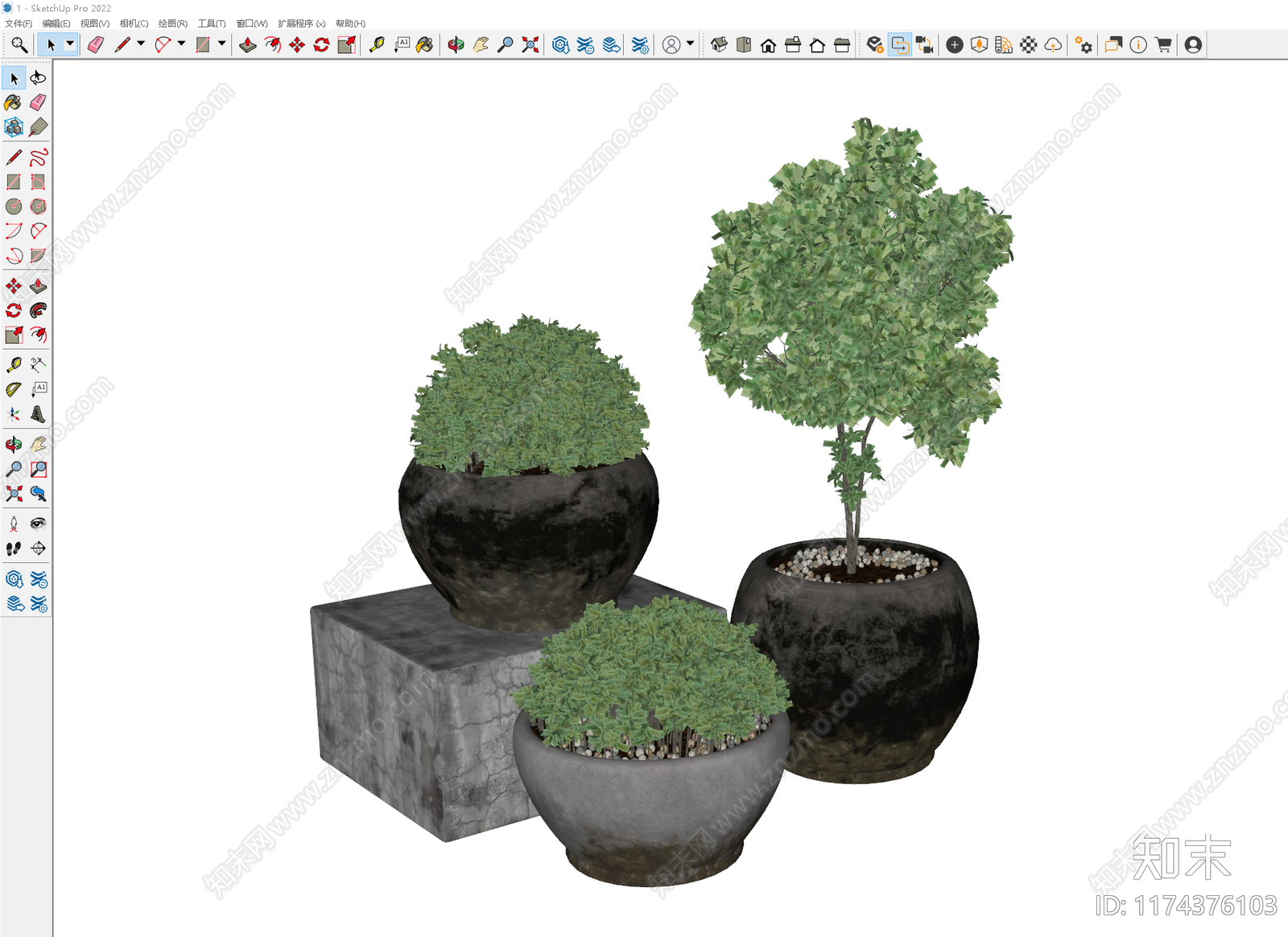 盆栽SU模型下载【ID:1174376103】