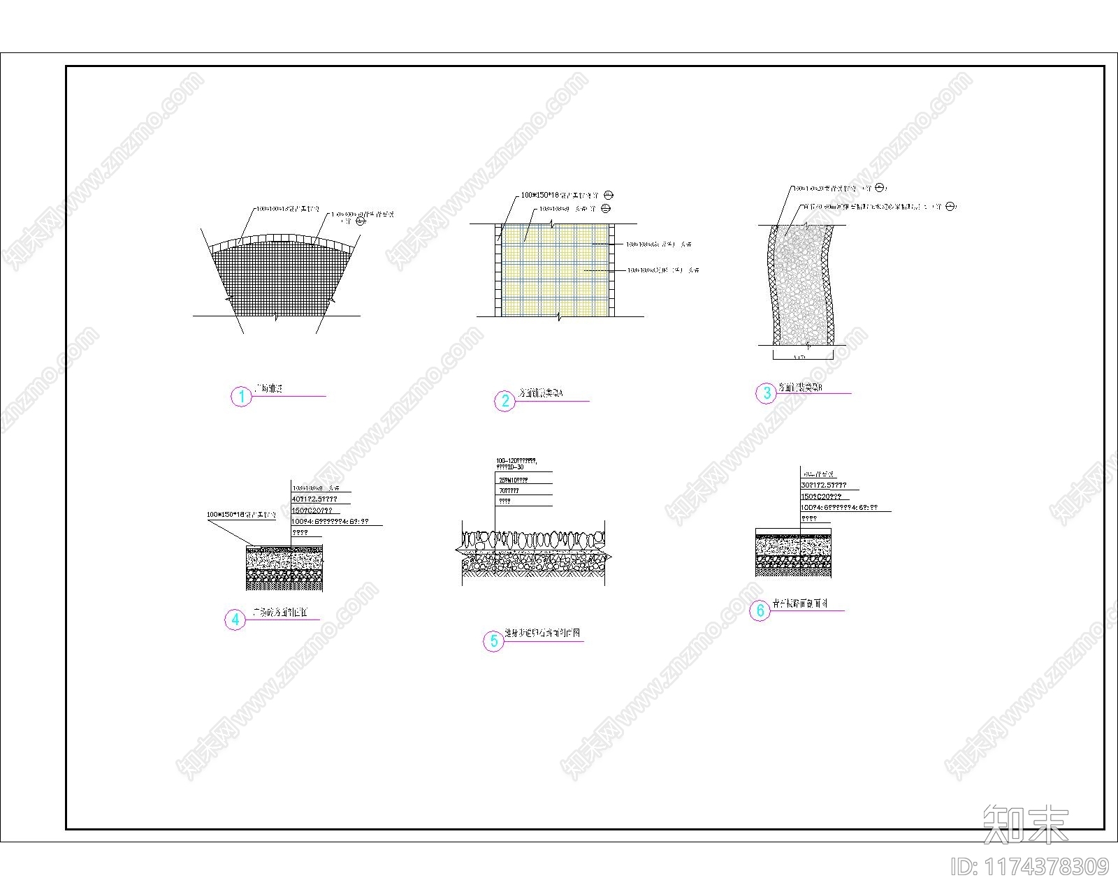 景观平面图cad施工图下载【ID:1174378309】