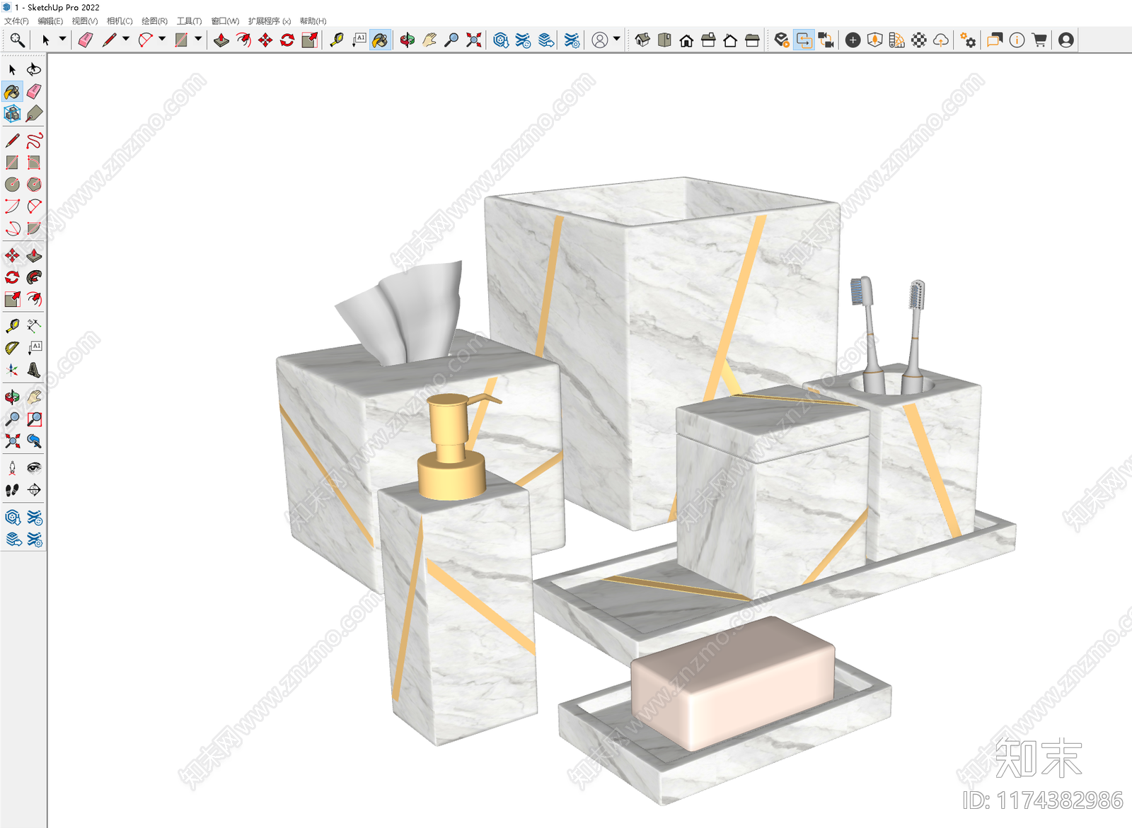 洗浴用品SU模型下载【ID:1174382986】