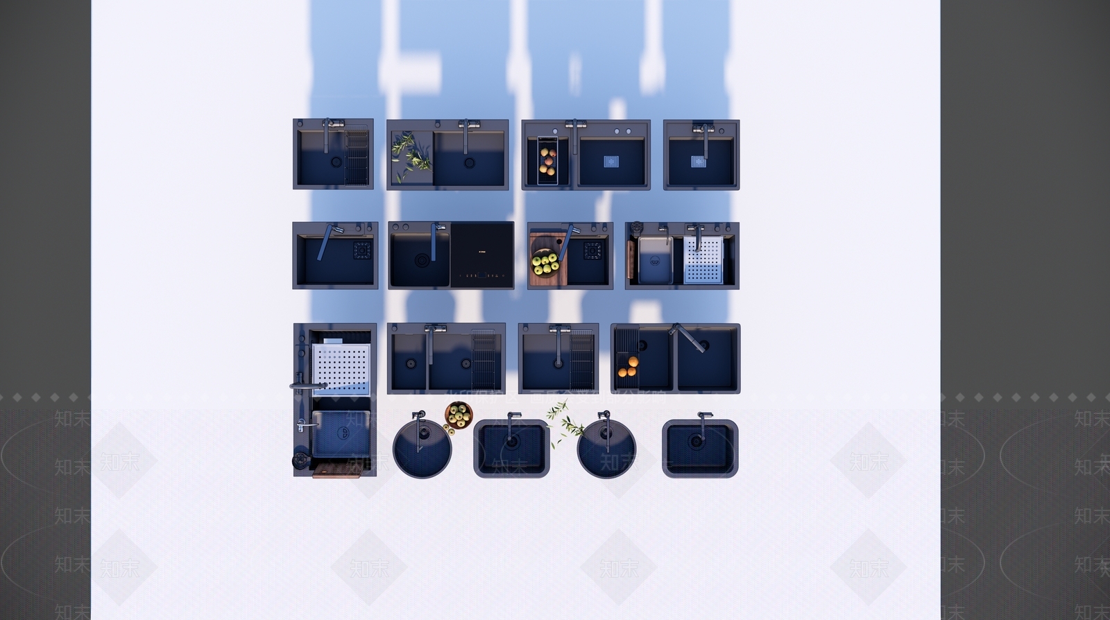 厨房用品组合SU模型下载【ID:1185735085】