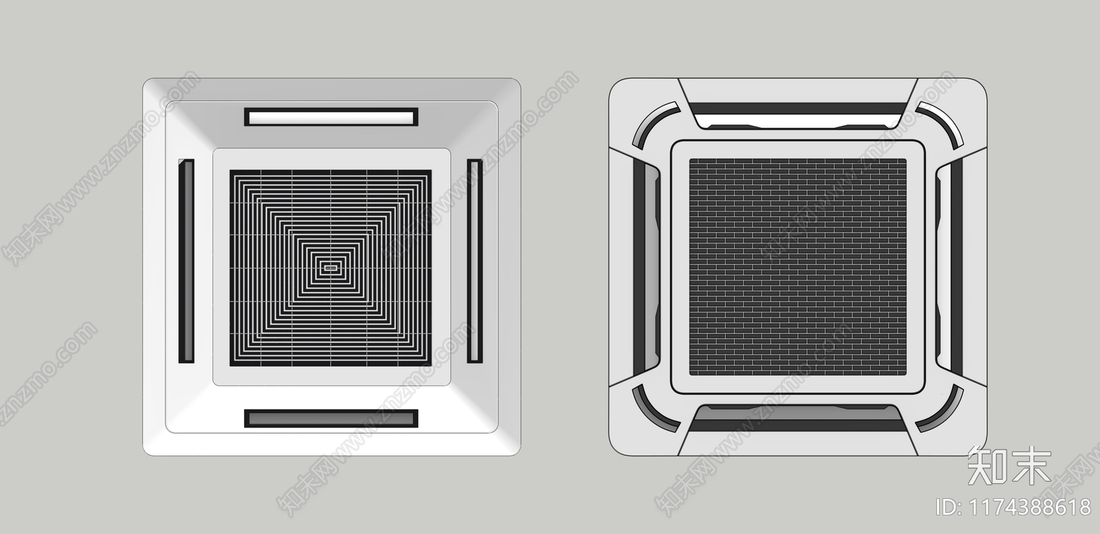 空调出风口SU模型下载【ID:1174388618】