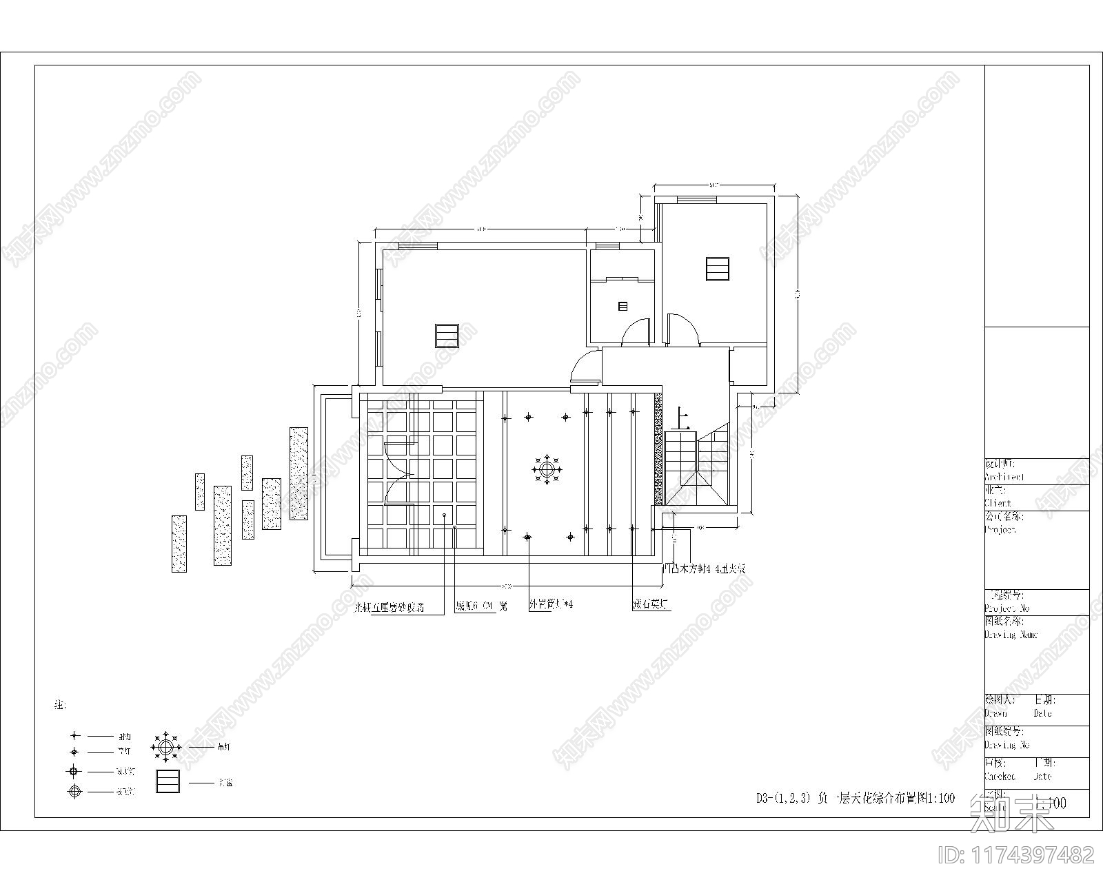 平层cad施工图下载【ID:1174397482】