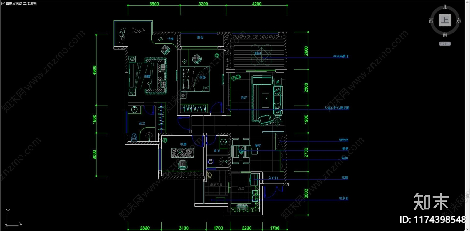 其他家装空间cad施工图下载【ID:1174398548】