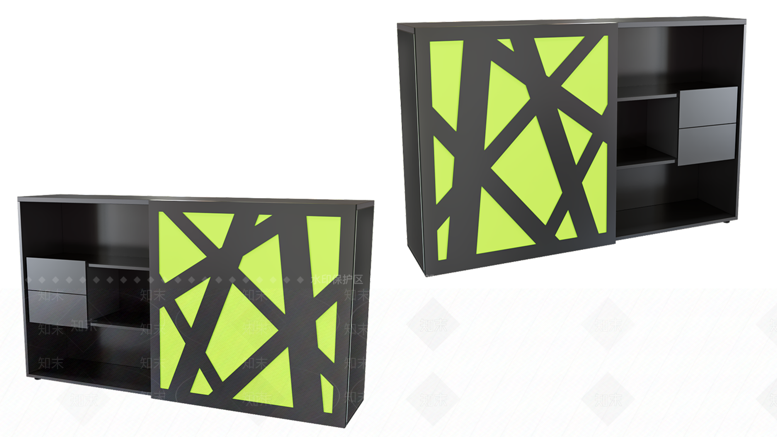欧式美式文件柜SU模型下载【ID:1174405720】