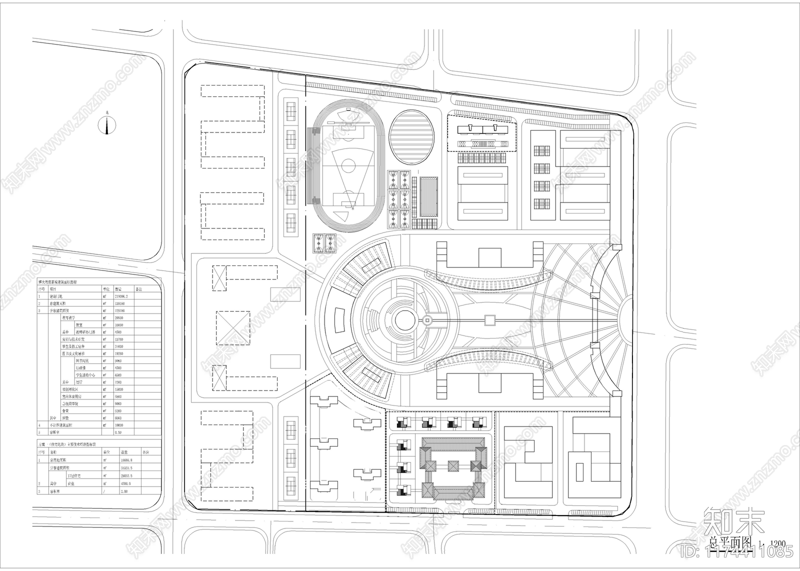 现代校园景观cad施工图下载【ID:1174411085】