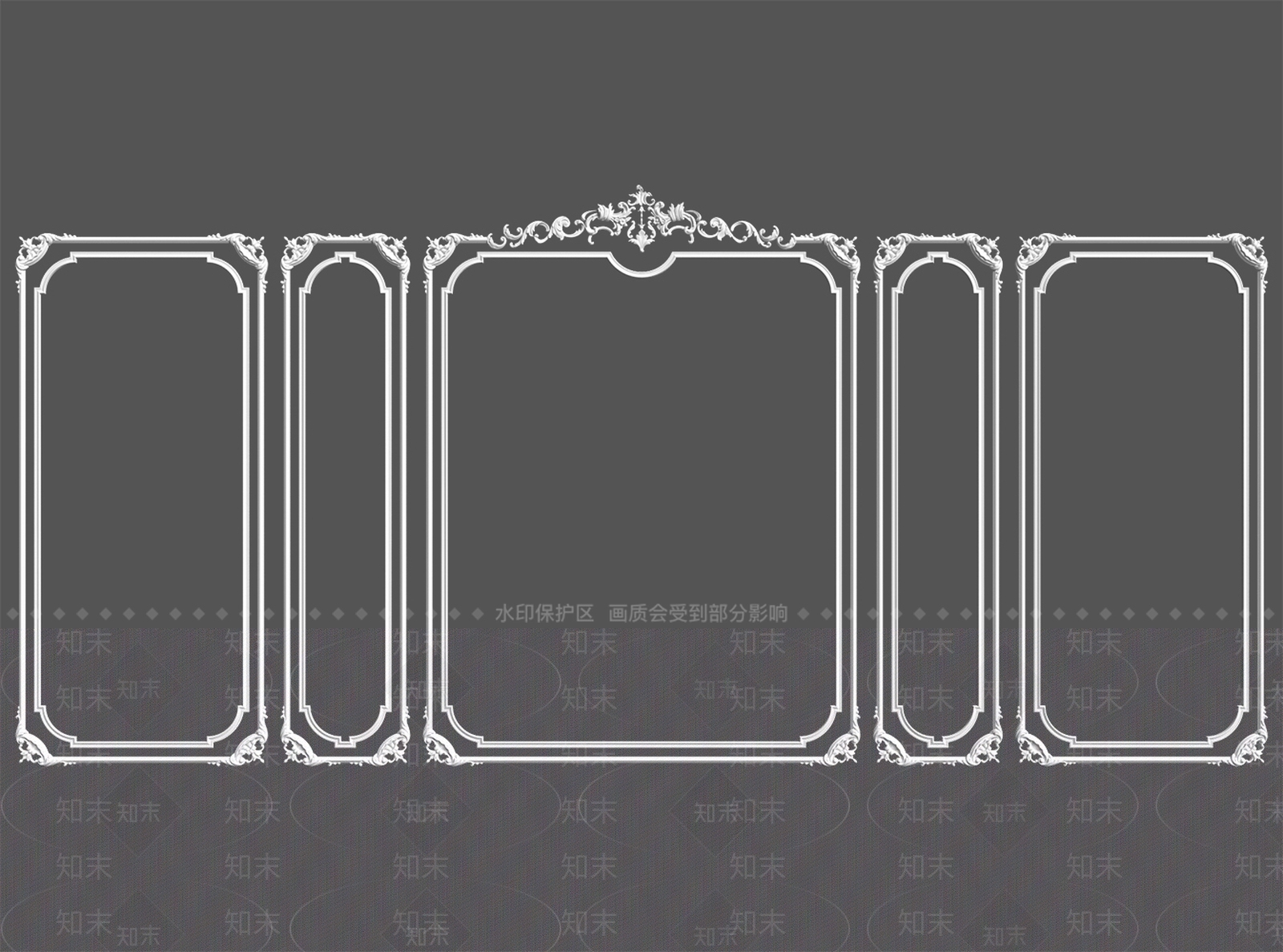 法式线条3D模型下载【ID:1174412897】