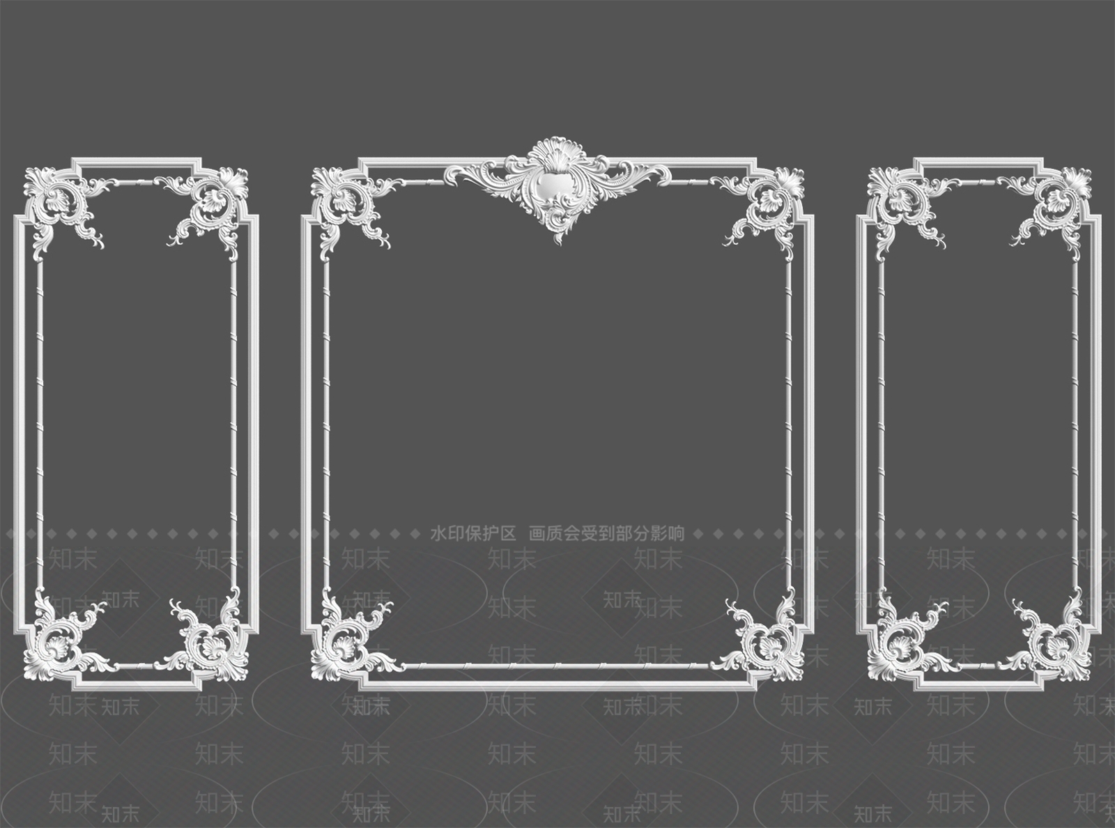 法式线条3D模型下载【ID:1174412978】